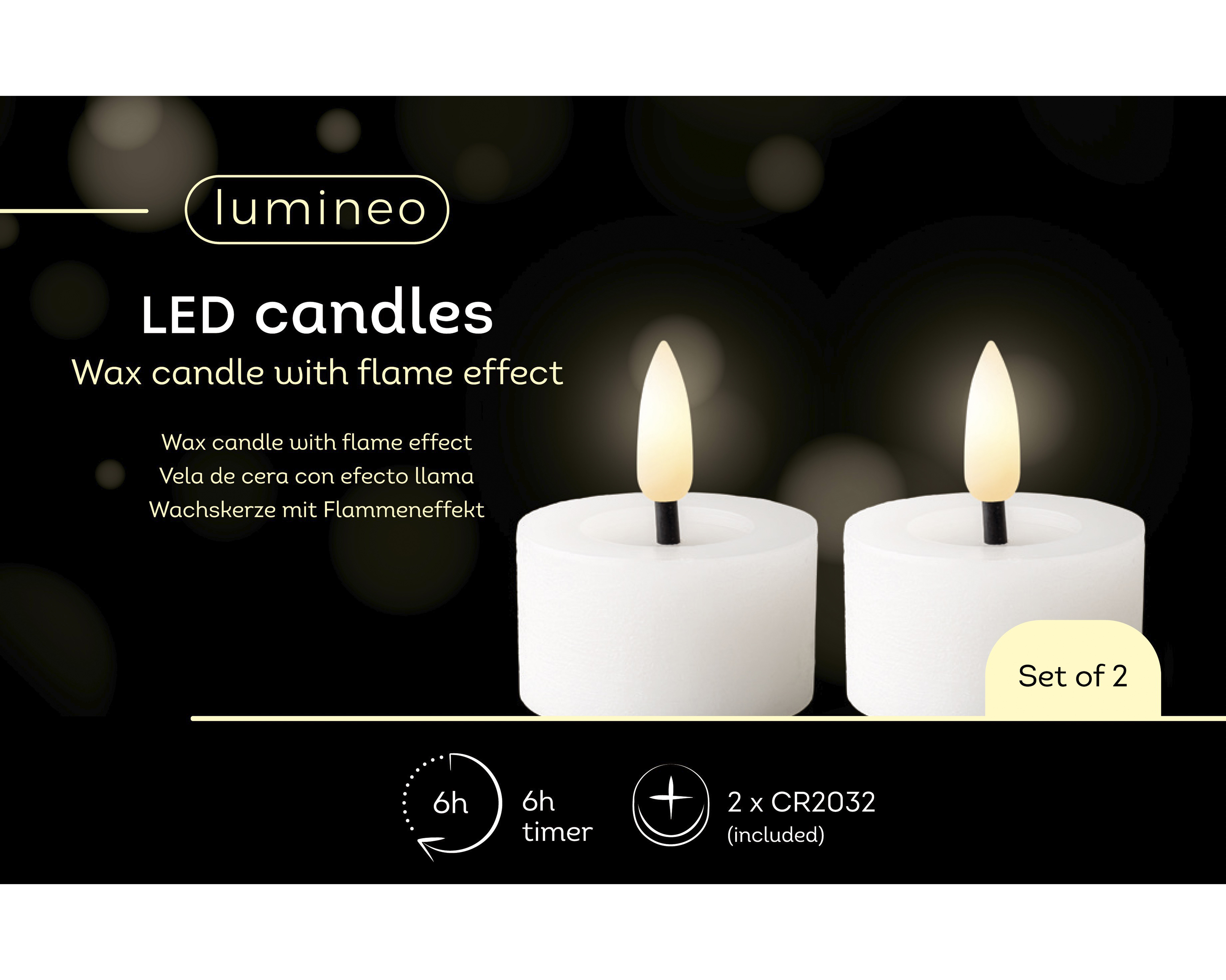 LED Teelicht Wachs - weiss/warmes weiss, Wachs, Ø4.40-H5.20cm-1L