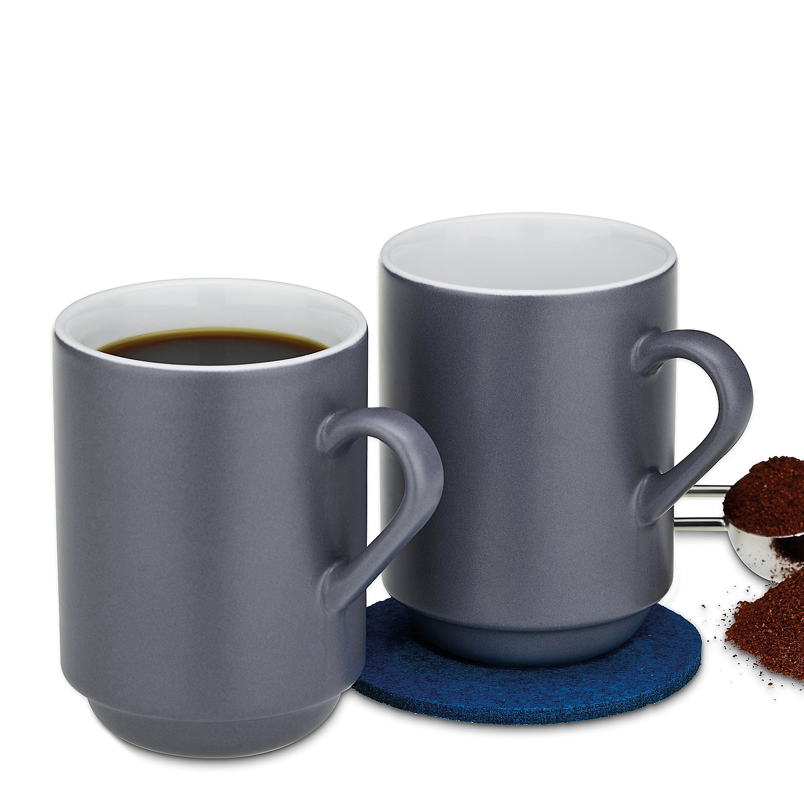 Tasse Mattia 11x7,5 cm - Keramik grau