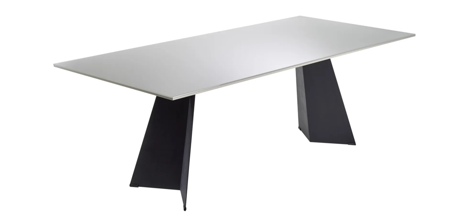 Esstisch - LB. ca. 220x100 cm, Glas, Weiß