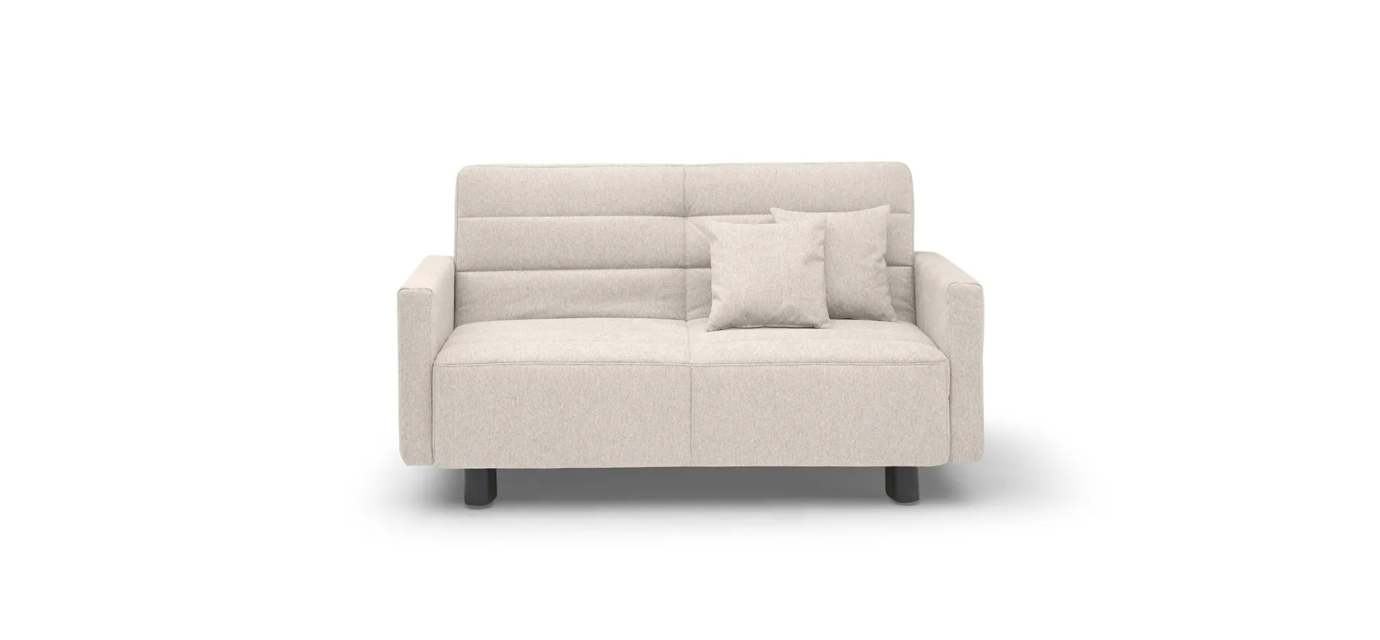 Funktionssofa EASY Optik D - 2-Sitzer, 140 cm inkl. Schlaffunktion, Stoff, Beige