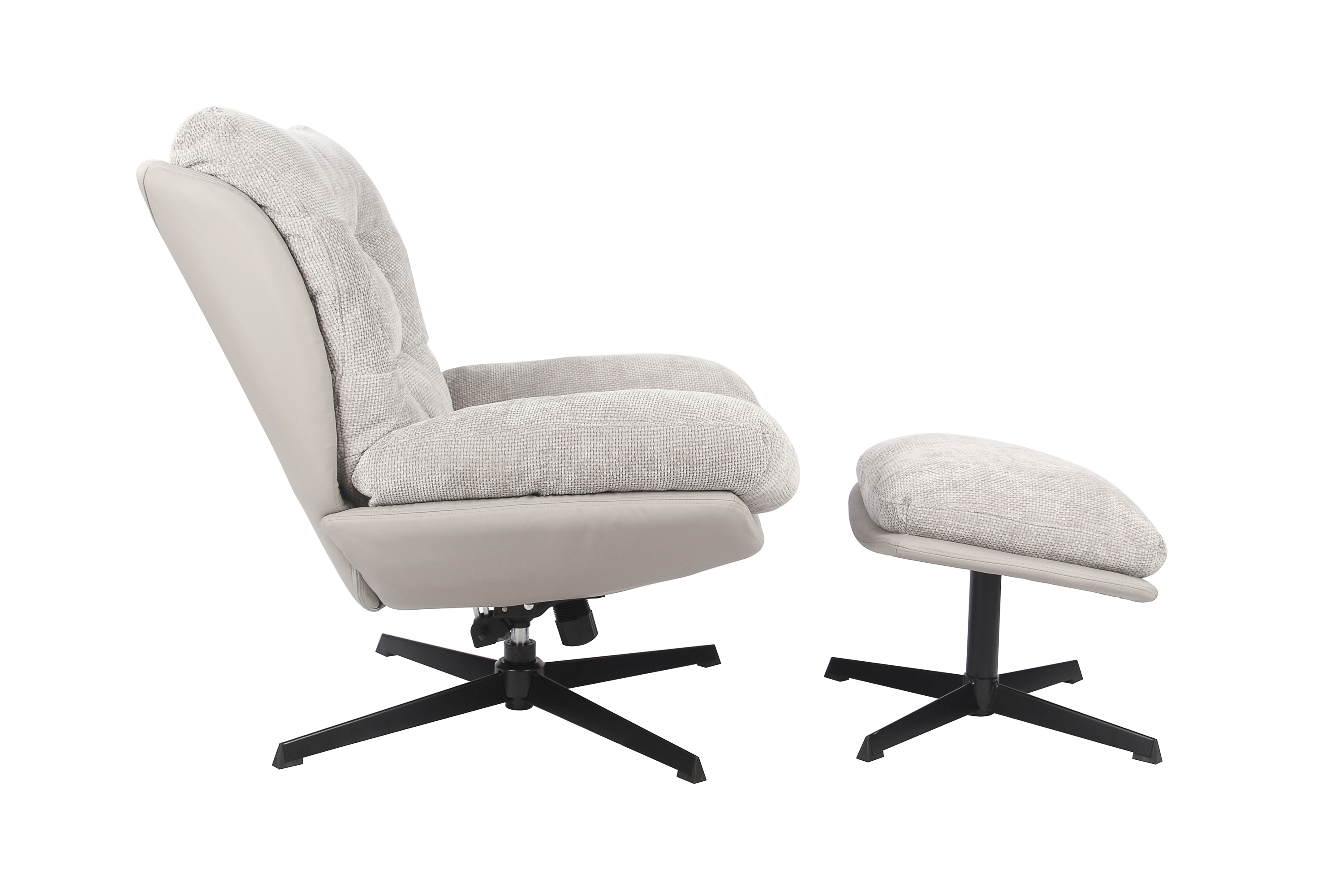 Relaxsessel mit Hocker, sand - Dorisa