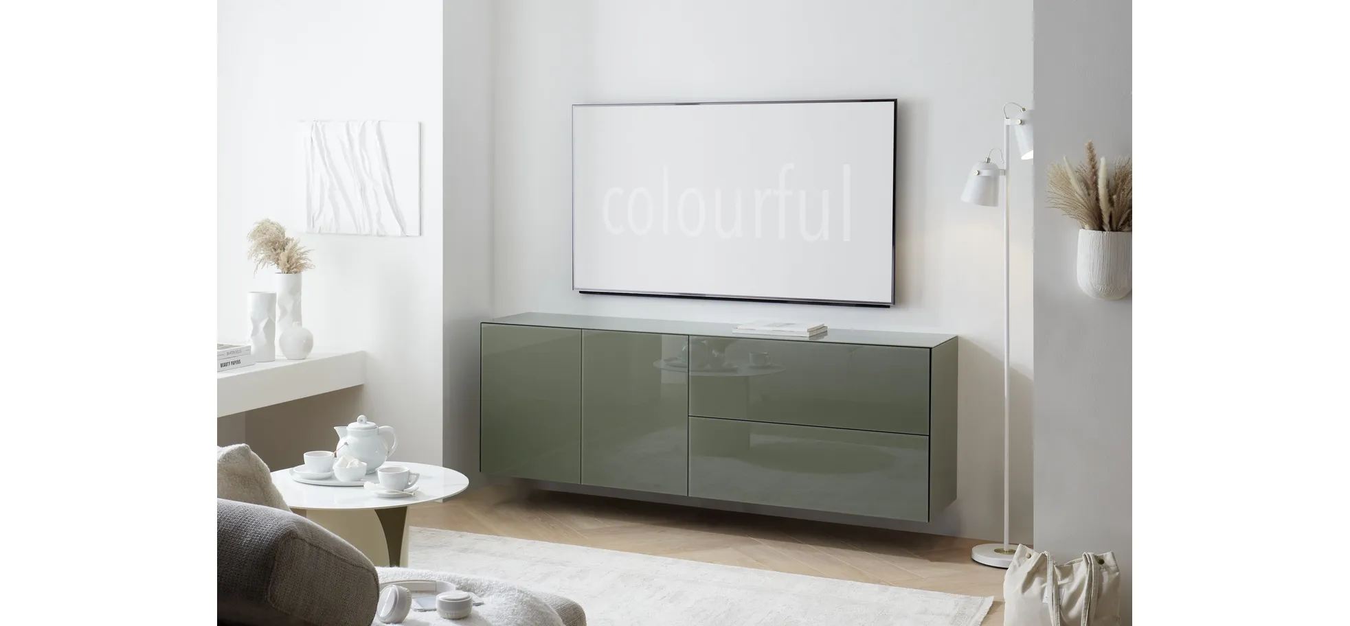 Lowboard, olivgrün - Makoa