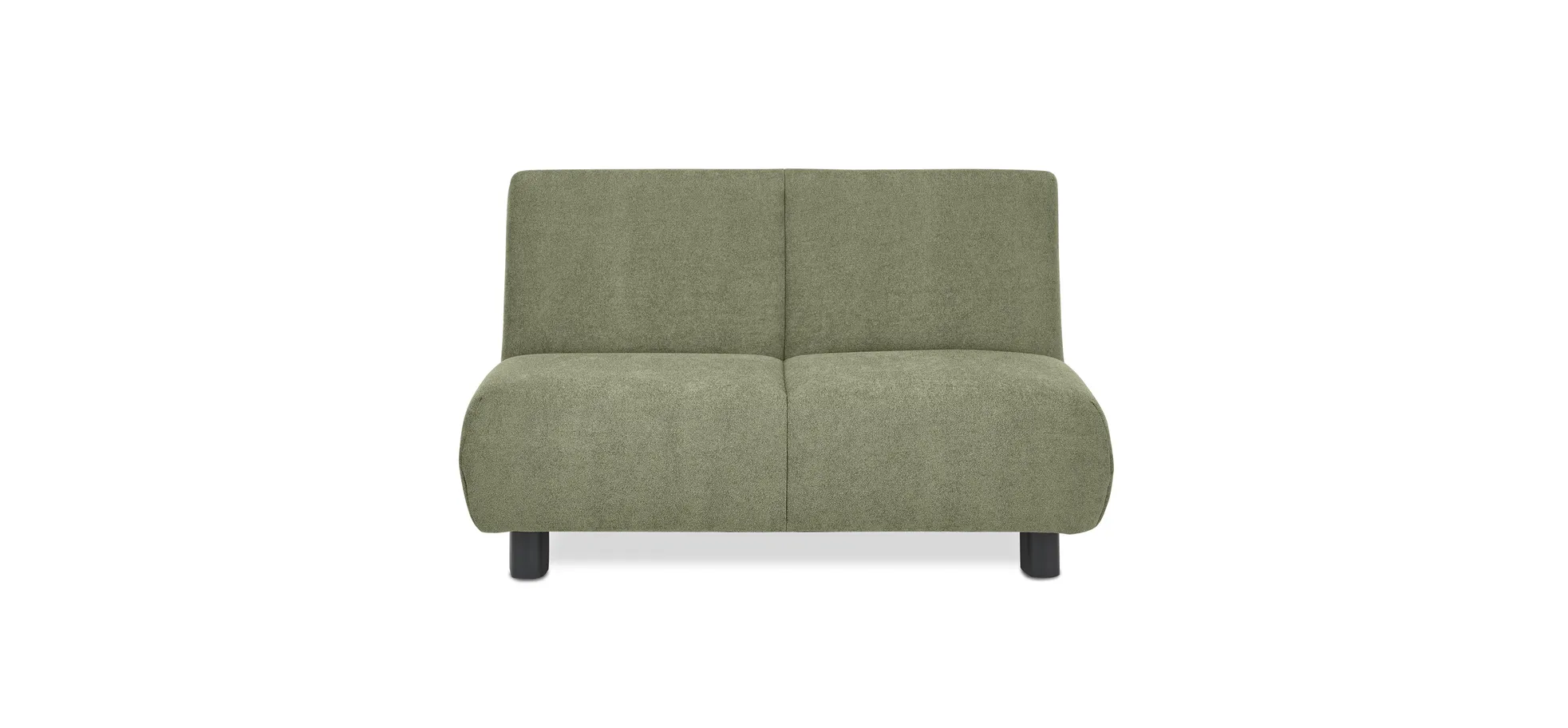  Faltsofa EBBY - 2-Sitzer ohne Armlehne, 140 cm inkl. Schlaffunktion/Relaxfunktion, Stoff, Grün