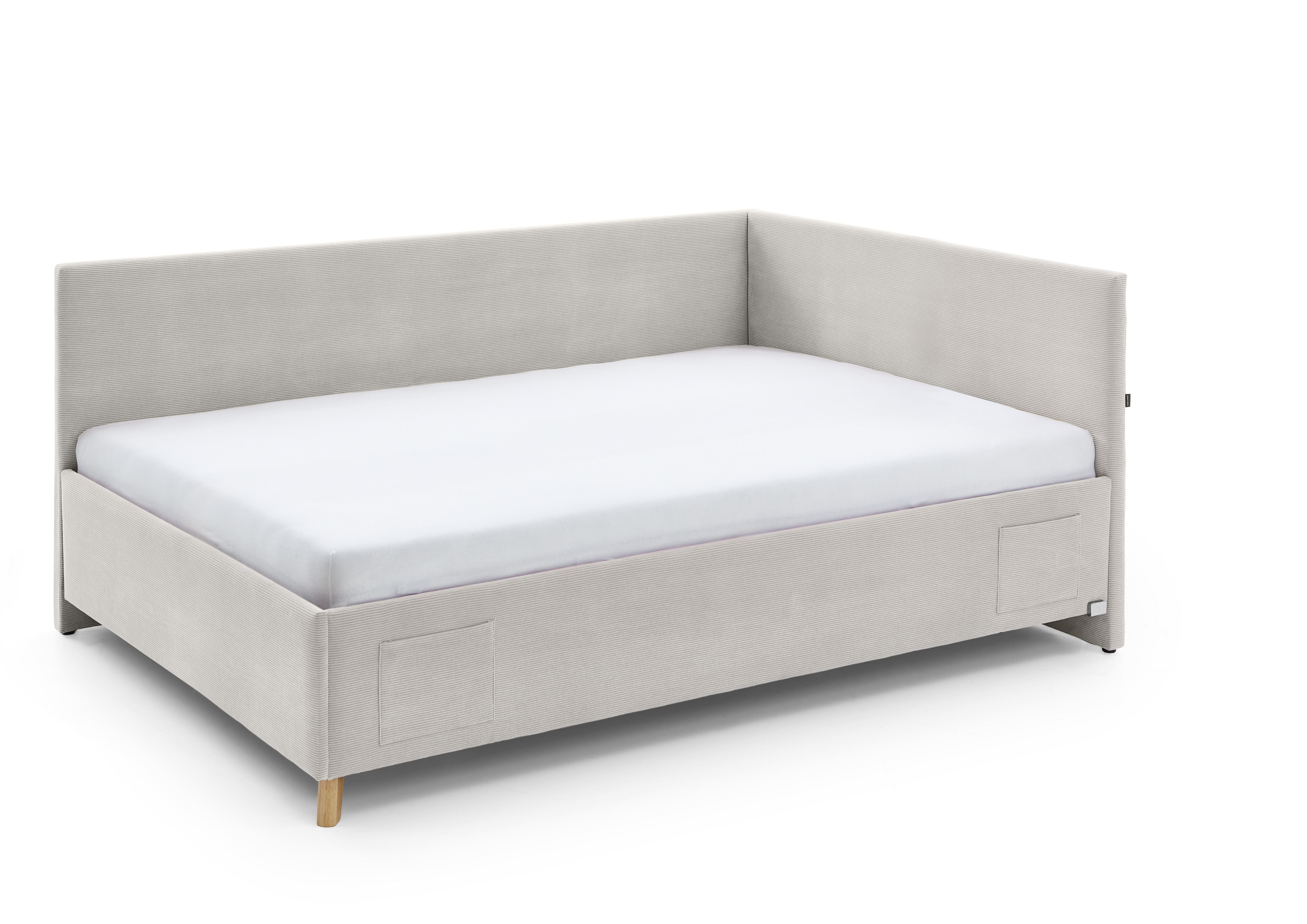 Polsterliege, Stoff nata, mit Bettkasten - MyStyle 3102