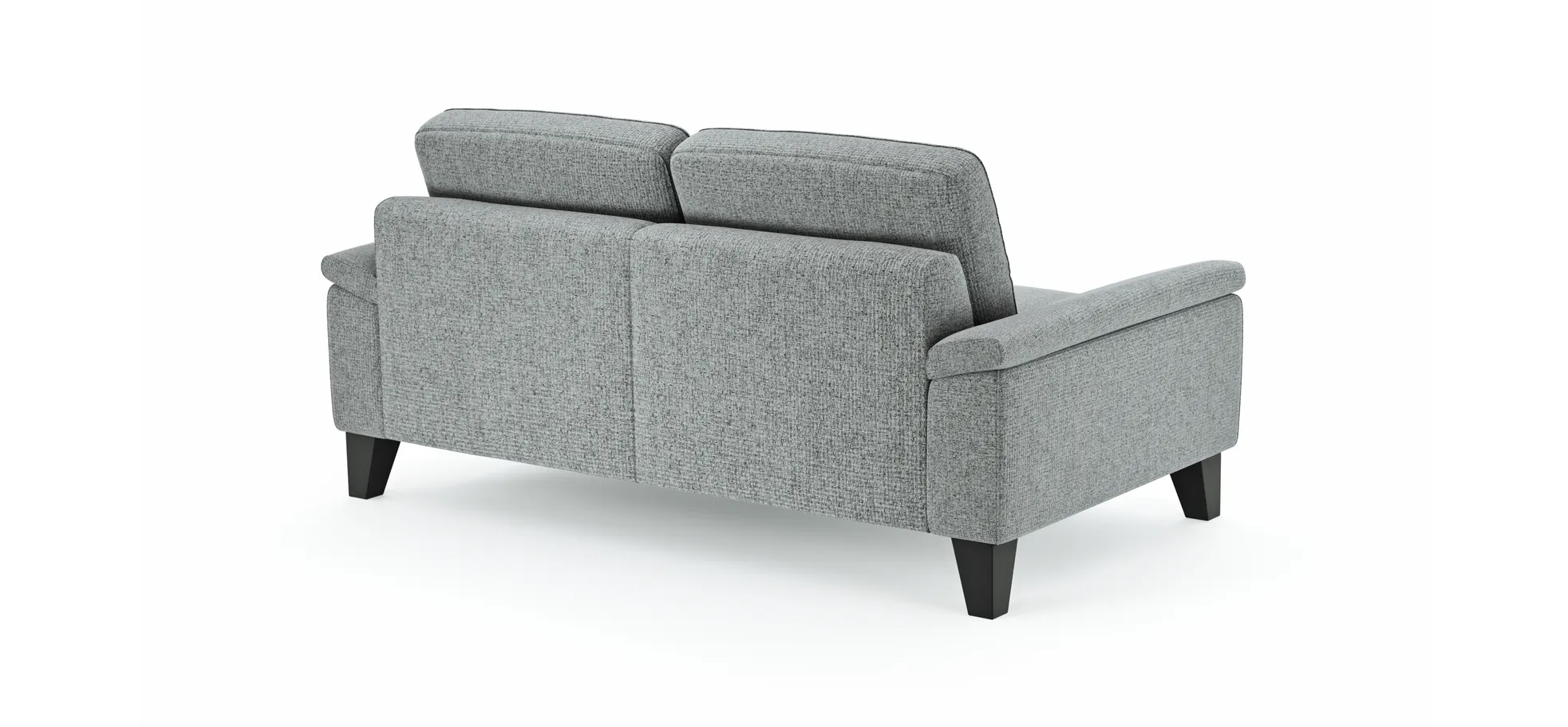 Sofa Oviedo - 2-Sitzer, keine Funktionen, Flachgewebe, Hellgrau