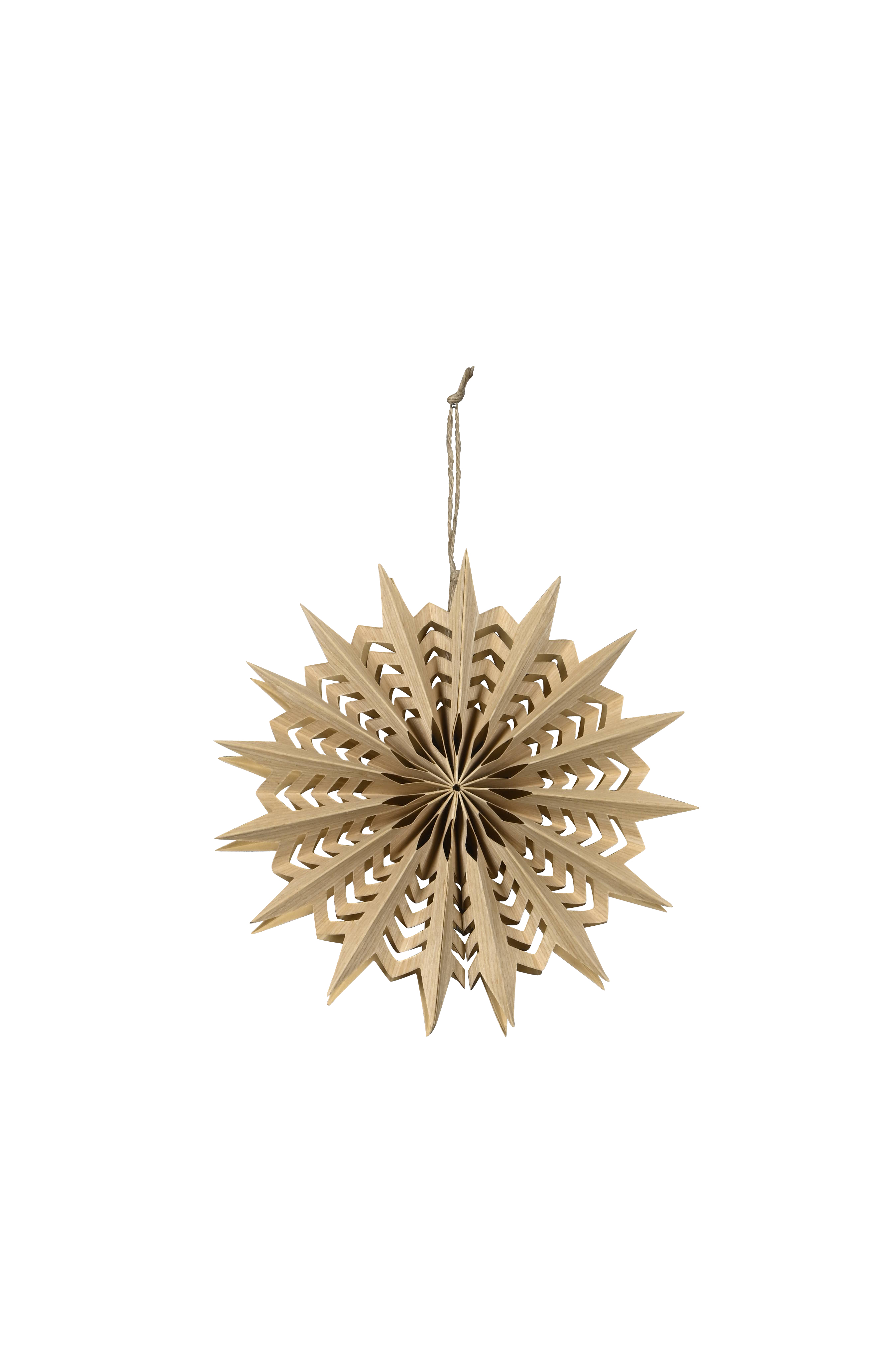 Schneeflocke Hänger - natur, 20cm