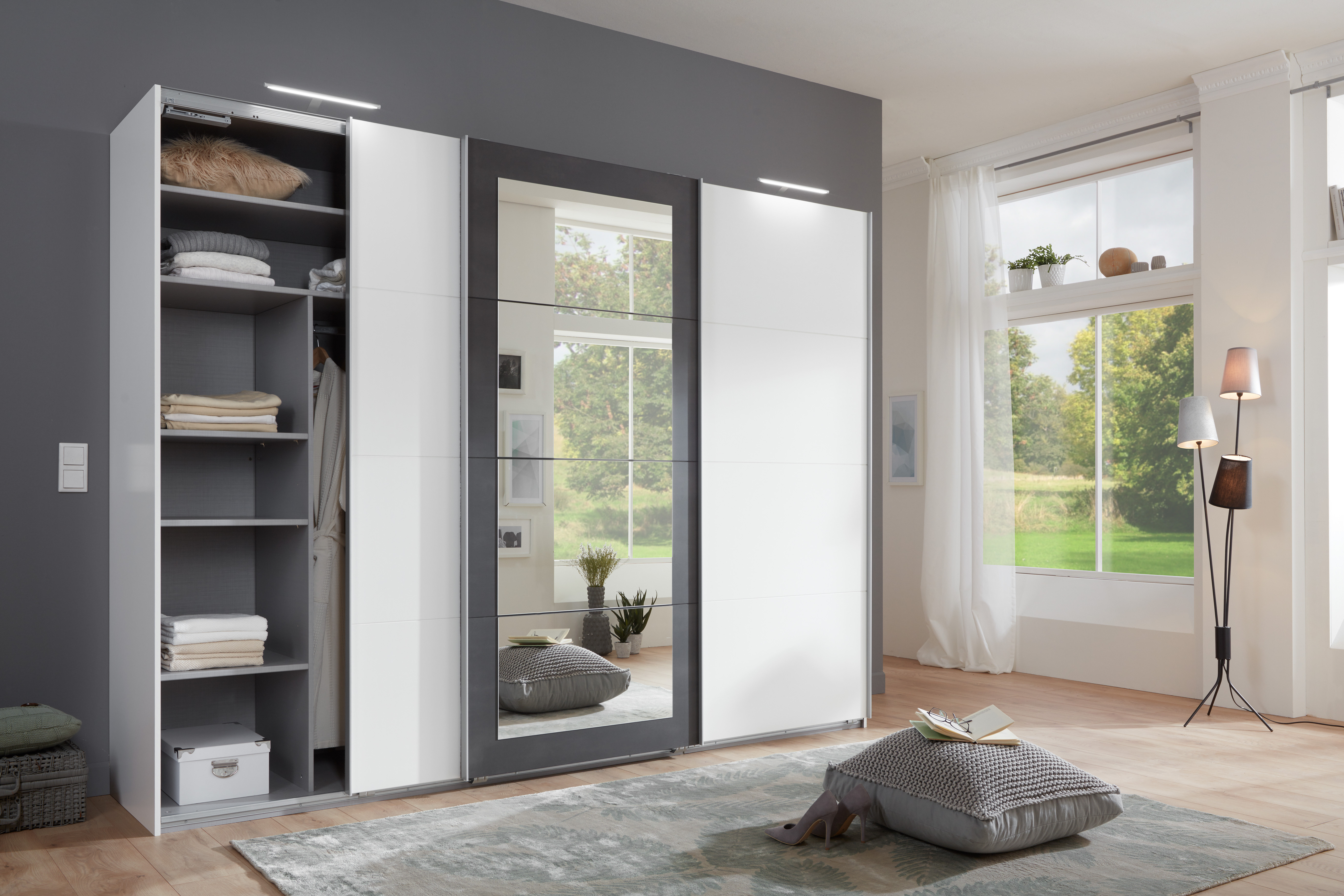 Schwebetürenschrank, mit Spiegeltür - MyStyle 3040