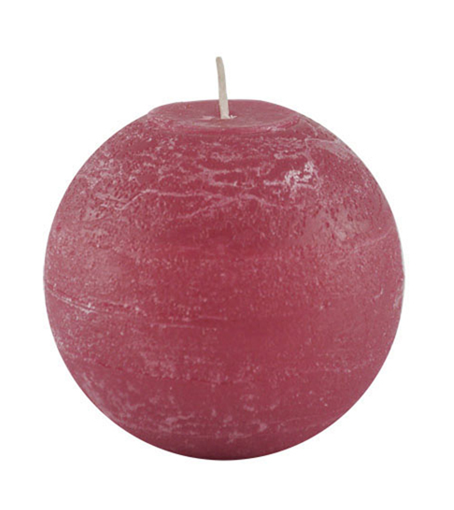 Kugelkerze Rustik - weinrot 8cm Ø