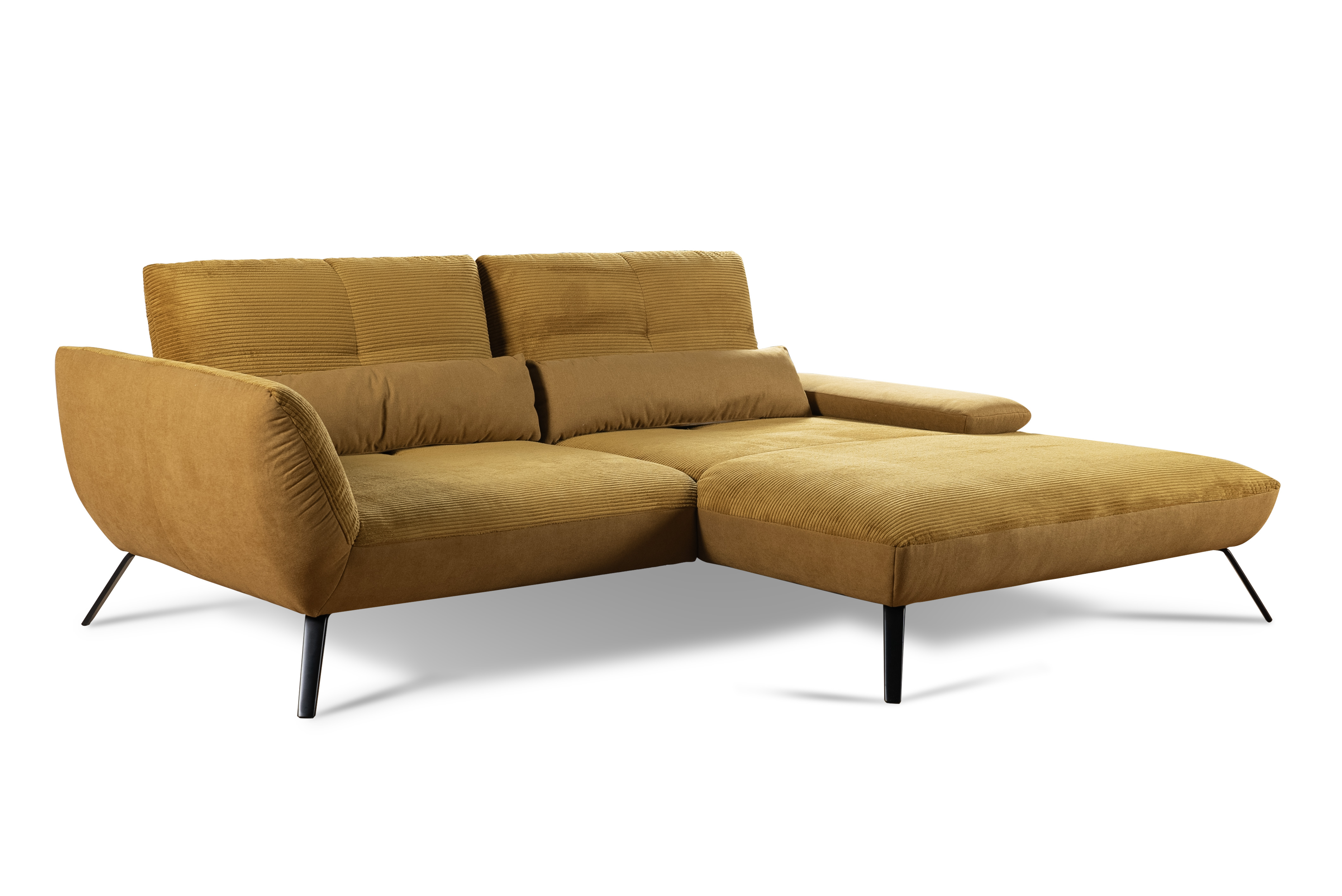 Ecksofa, Stoff mustard, Stoff gold - LS 700821