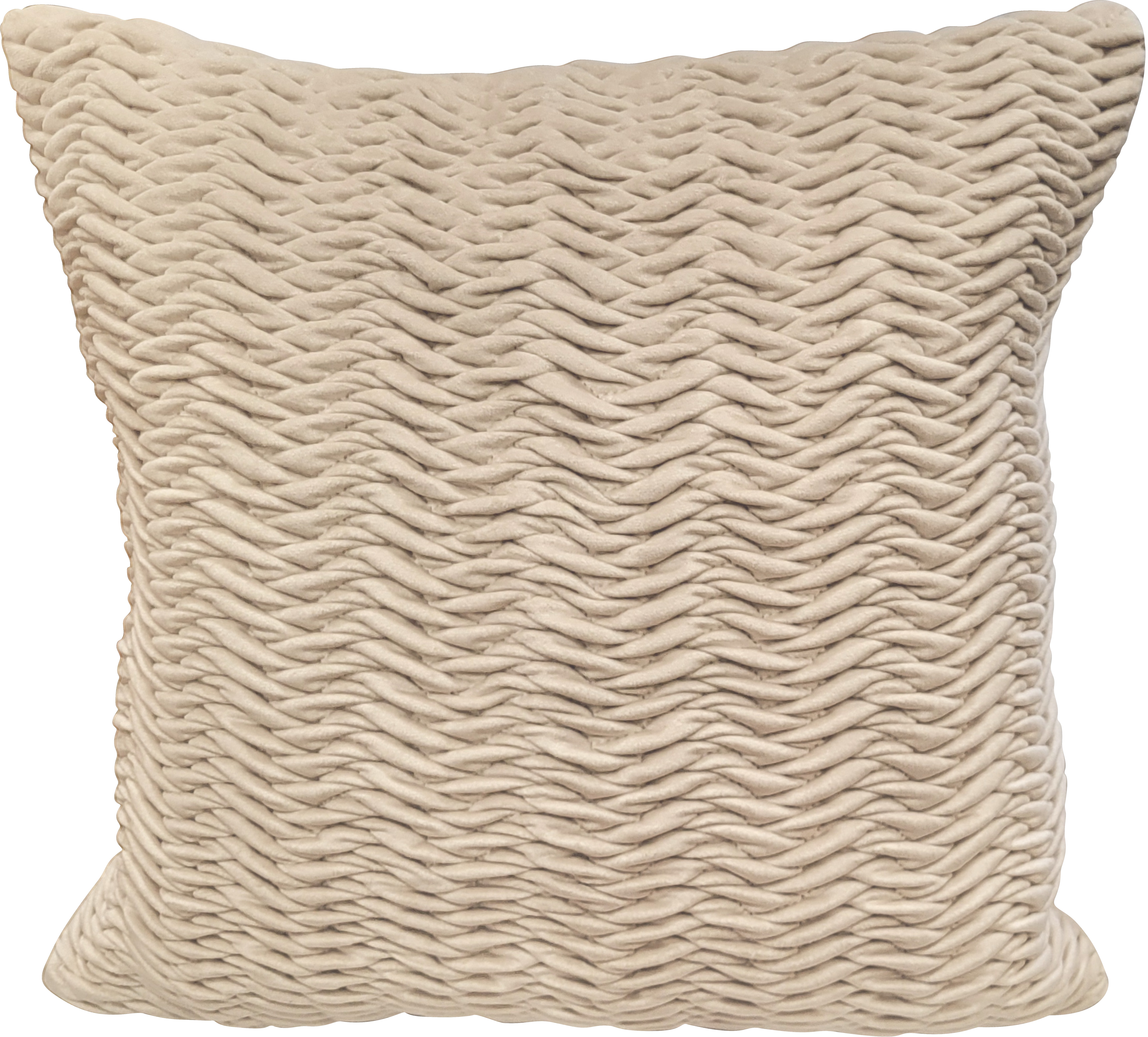 Kissenhülle "Cringe", Samtoptik, creme - 50x50cm, 100% Polyester