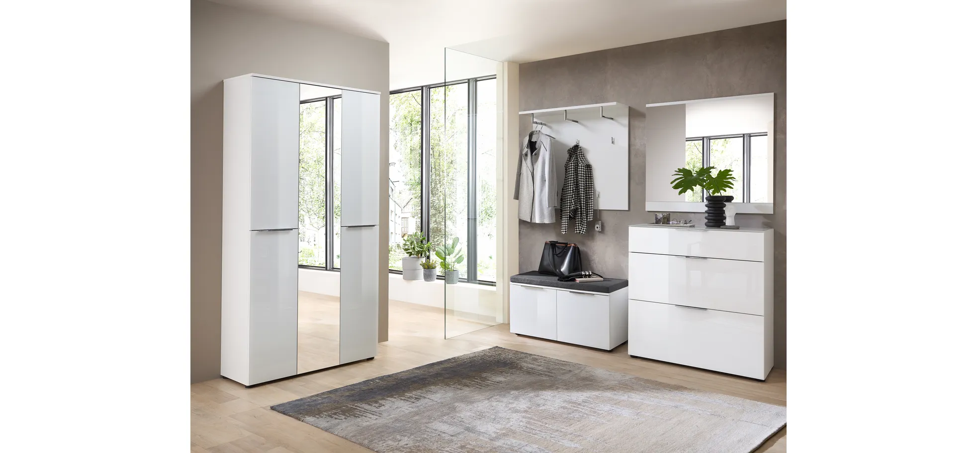 Garderobenpaneel, weiß - Ilaria