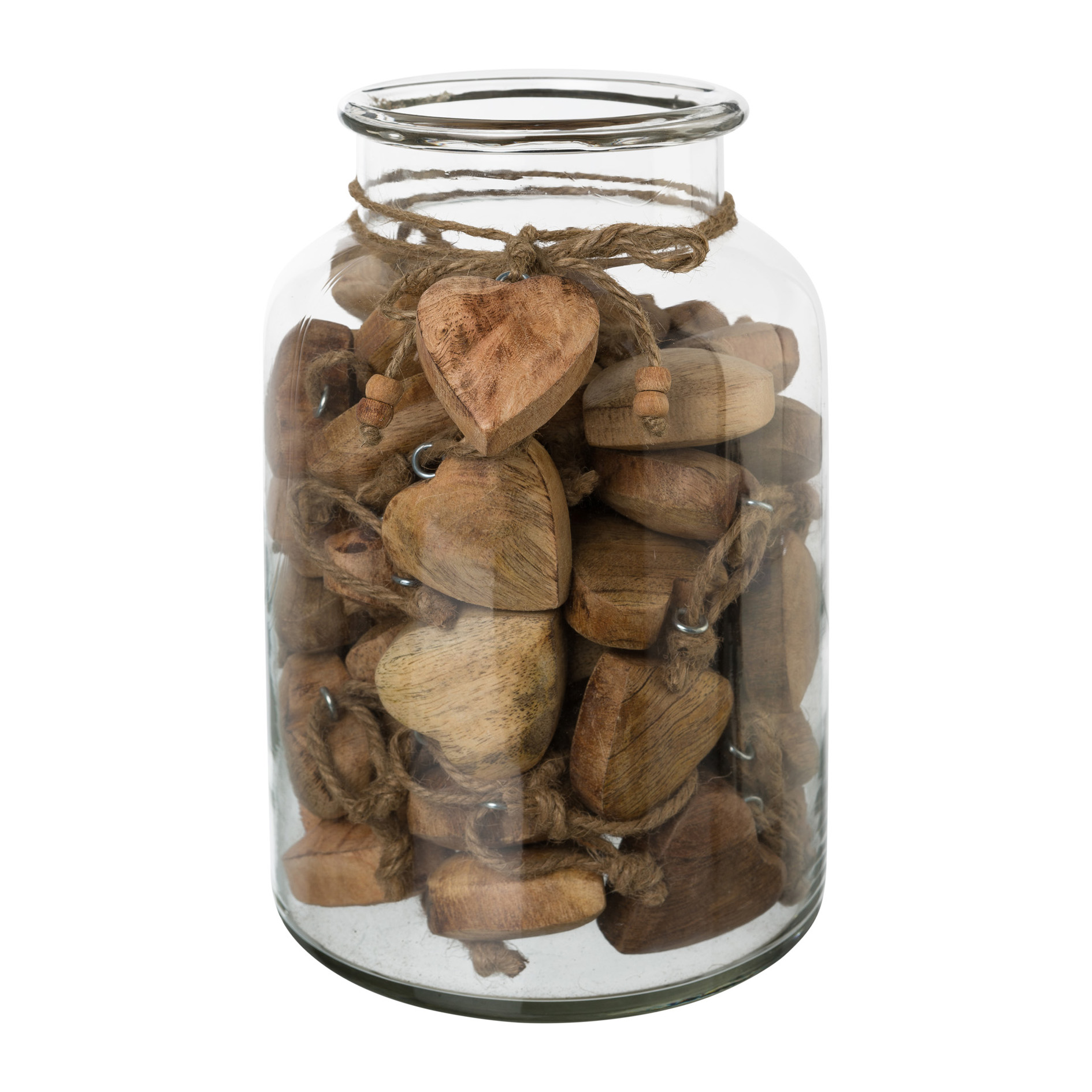 Hänger Herz 5cm - holz, natur