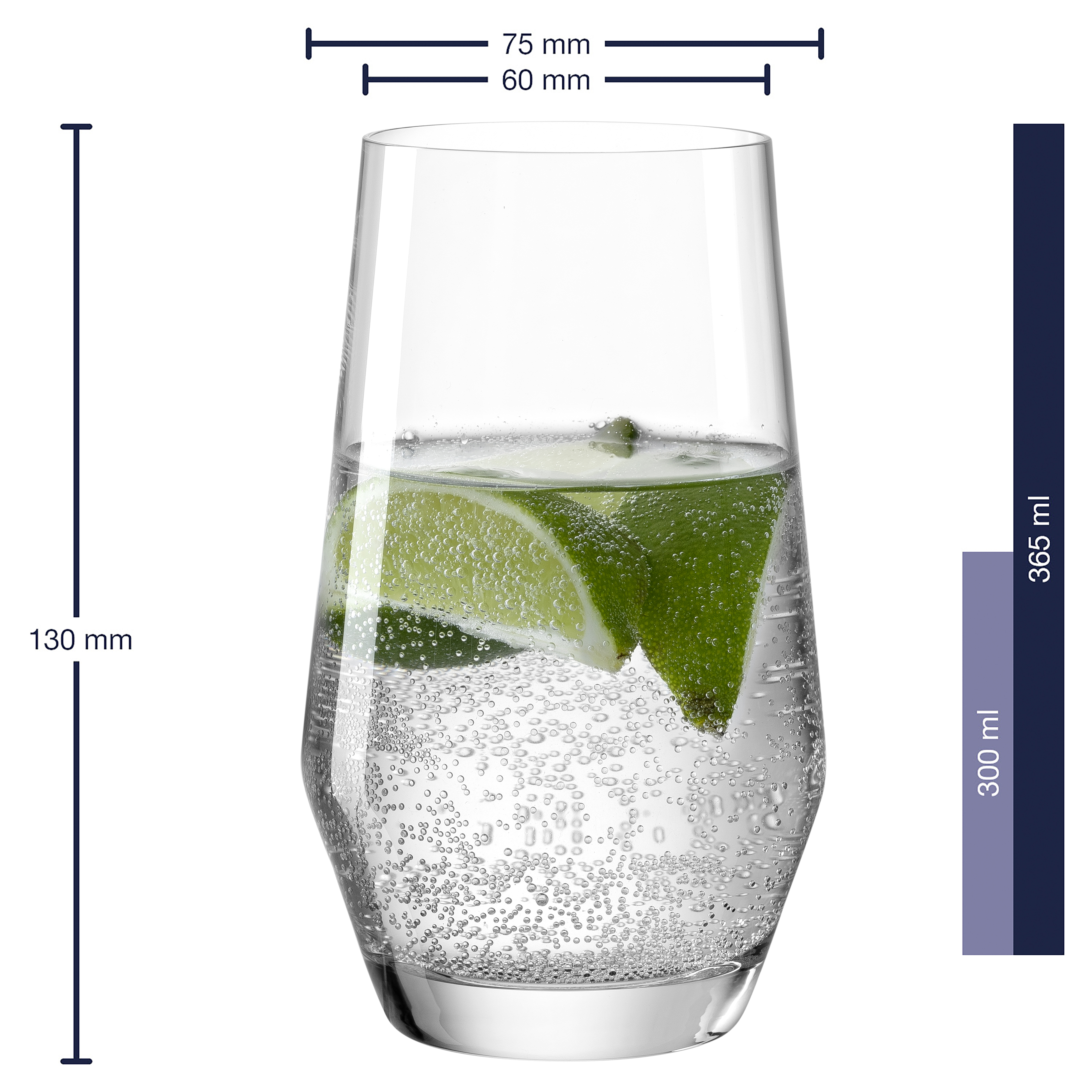 Longdrinkbecher Puccini - kristallglas, 365ml