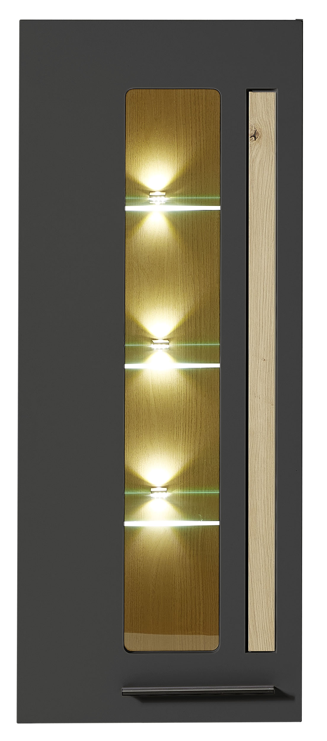 Hängevitrine, graphit supermatt MDF - MyTrend 220