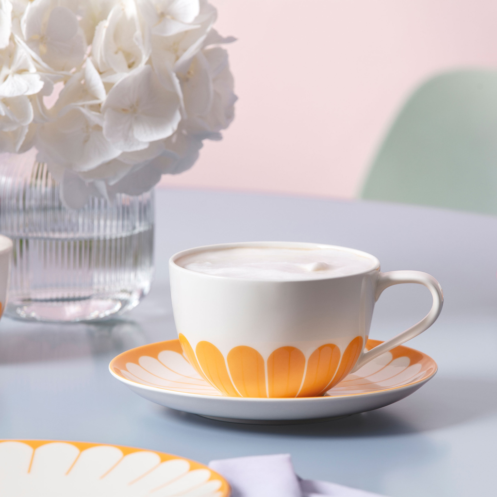 Fleur soleil Cappuccino-Untertasse - ca. 17,4x2,3x17,4cm