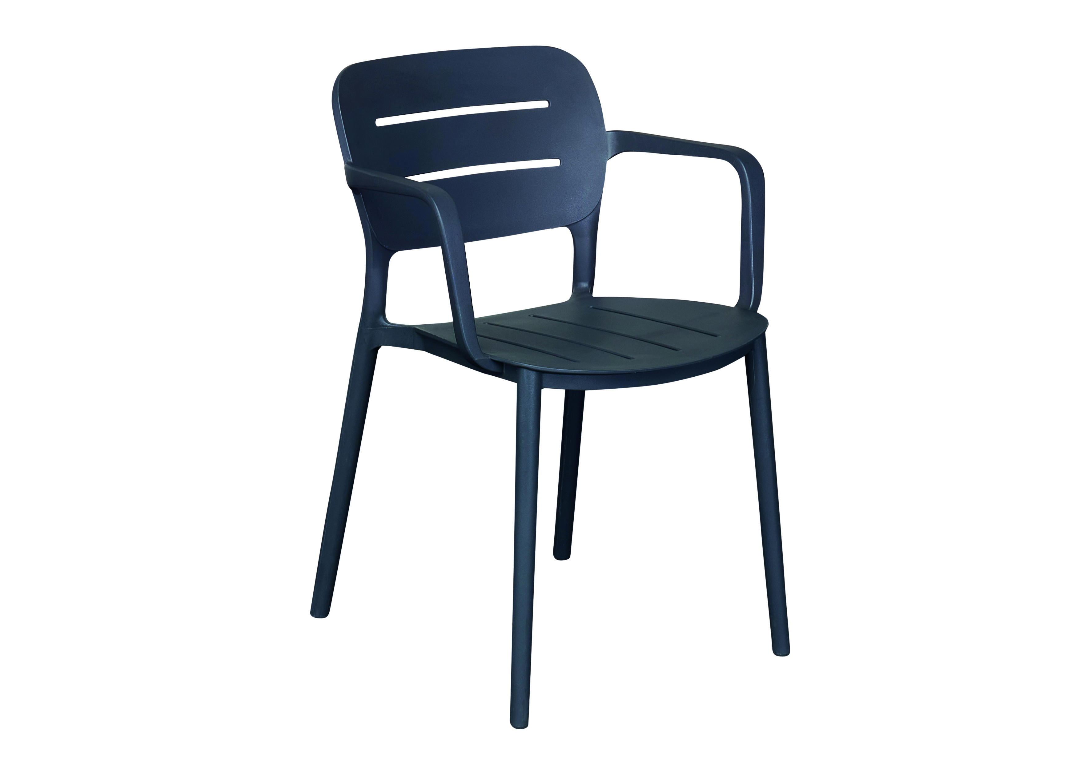 Stuhl stapelbar, Outdoor, anthrazit - Veti