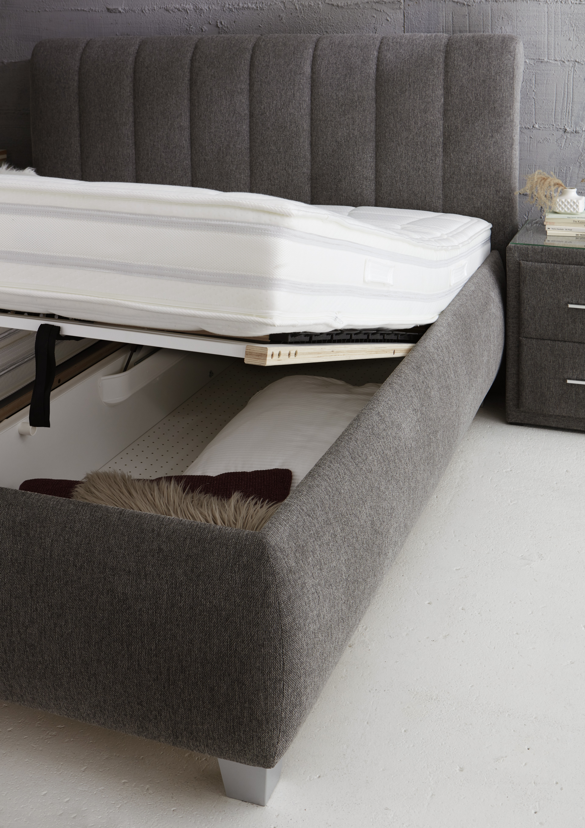 Polsterbett, Kopfteil 4-fach verstellbar - KS 192322