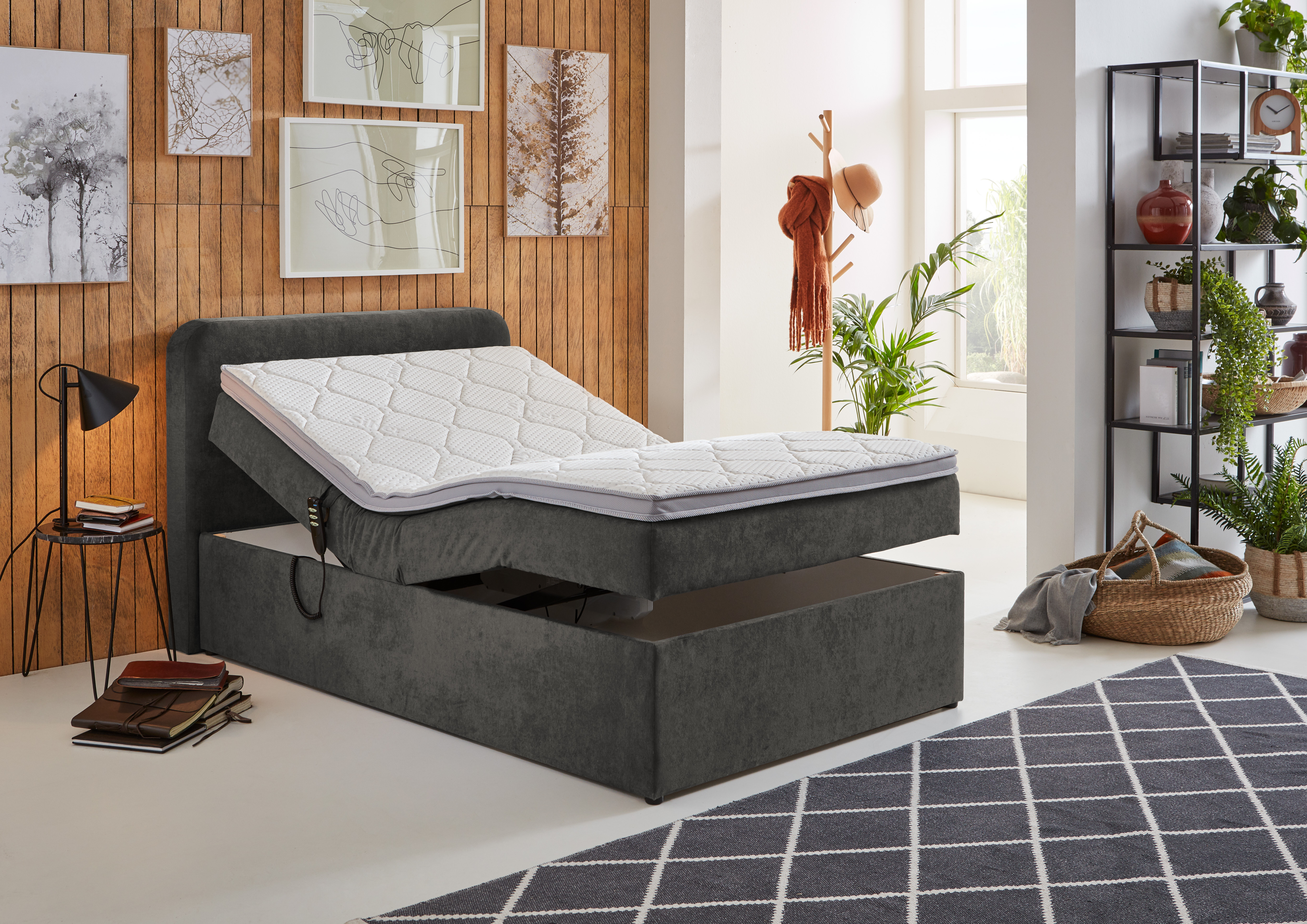 Boxspringbett, taupe, 120x200 cm - MyStyle 3117