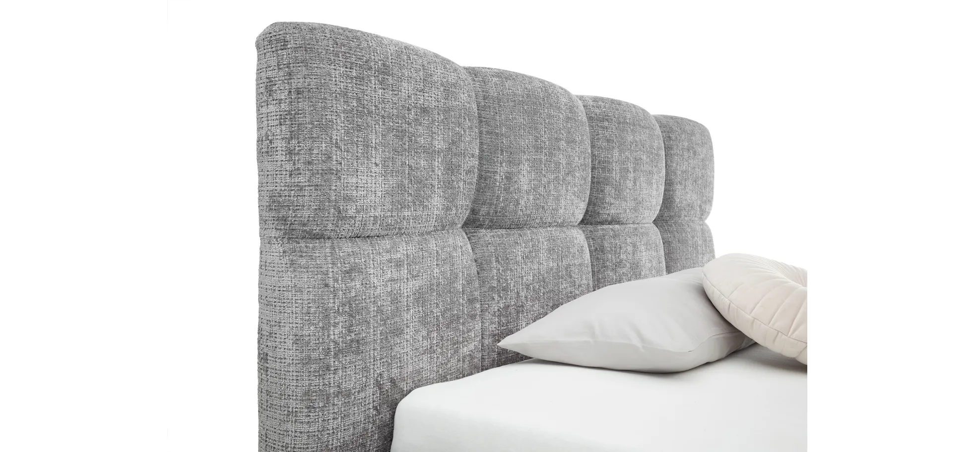 Bettgestell, Stoff Grau  - Sandrin R