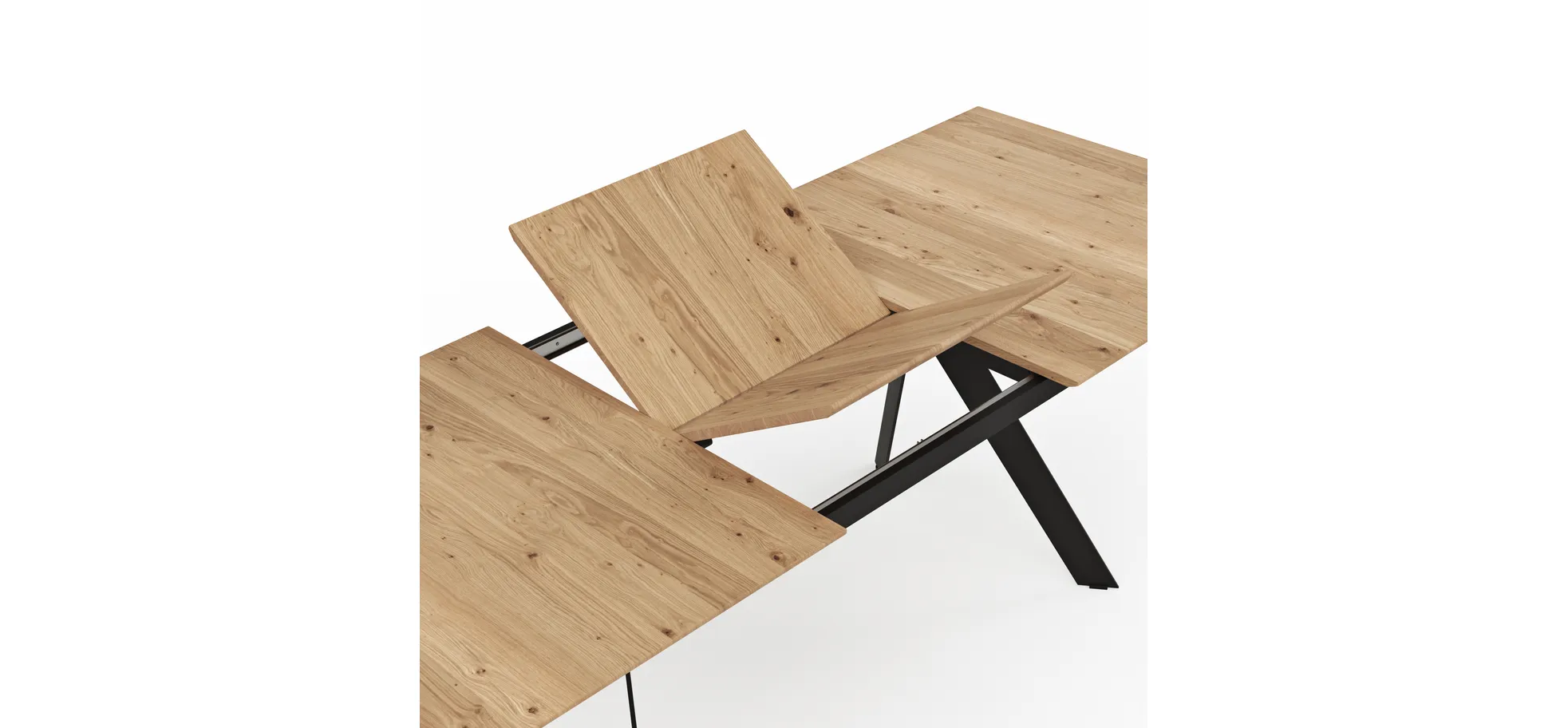 Esstisch Dinner - ausziehbar, LB ca. 200x100 cm, Eiche massiv
