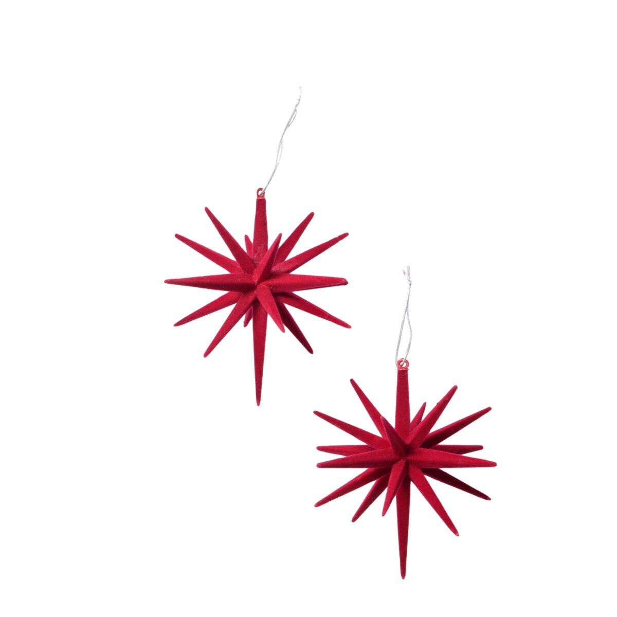 Dekoanhänger Tove, 2 tlg., Stern - H 14,00 cm, D 14,00 cm,  rot