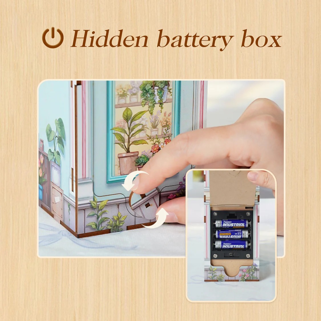 Tonecheer DIY-Set Book Nook mit LED, 3D Puzzle - Flower Shop
