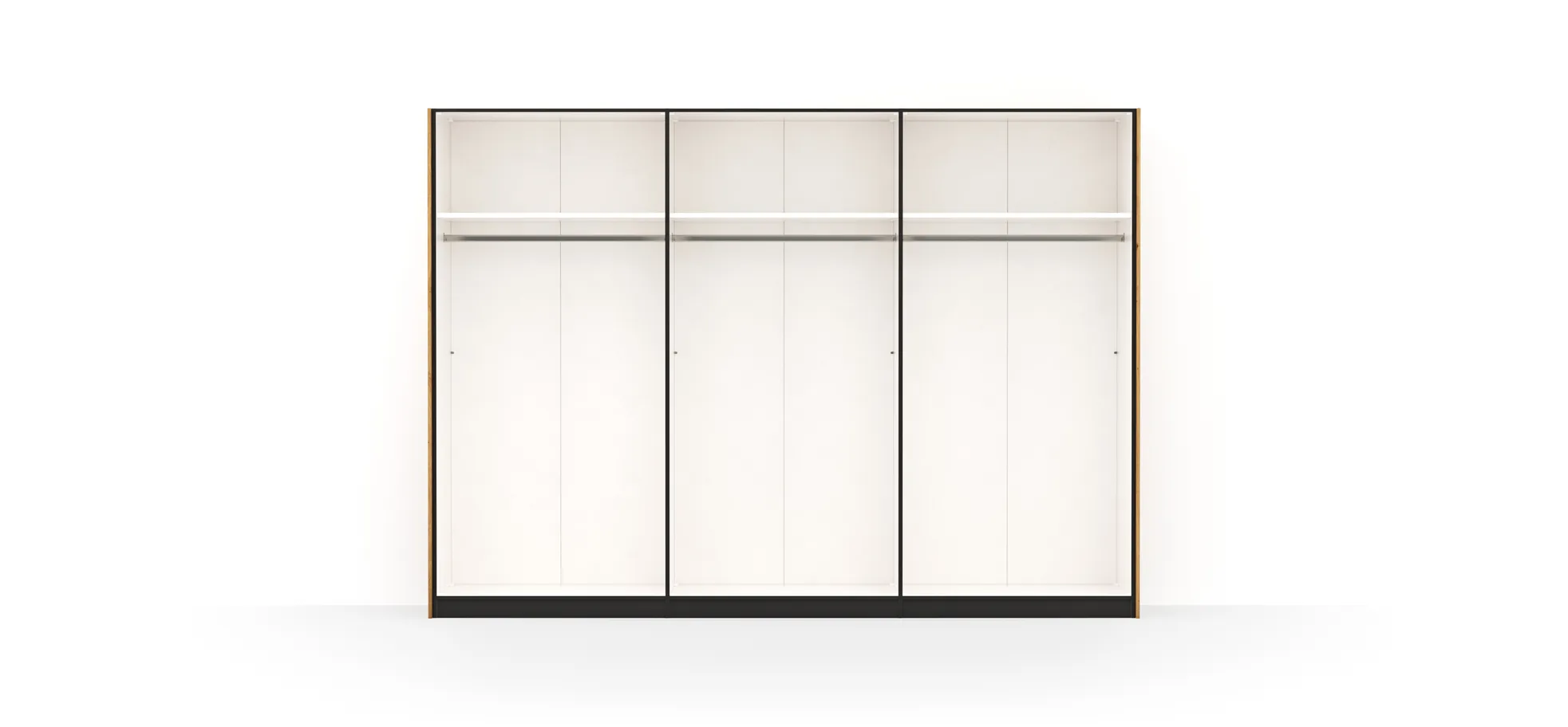 Drehtürenschrank Colorado - B. ca. 307 cm, Wildeichefurnier natur