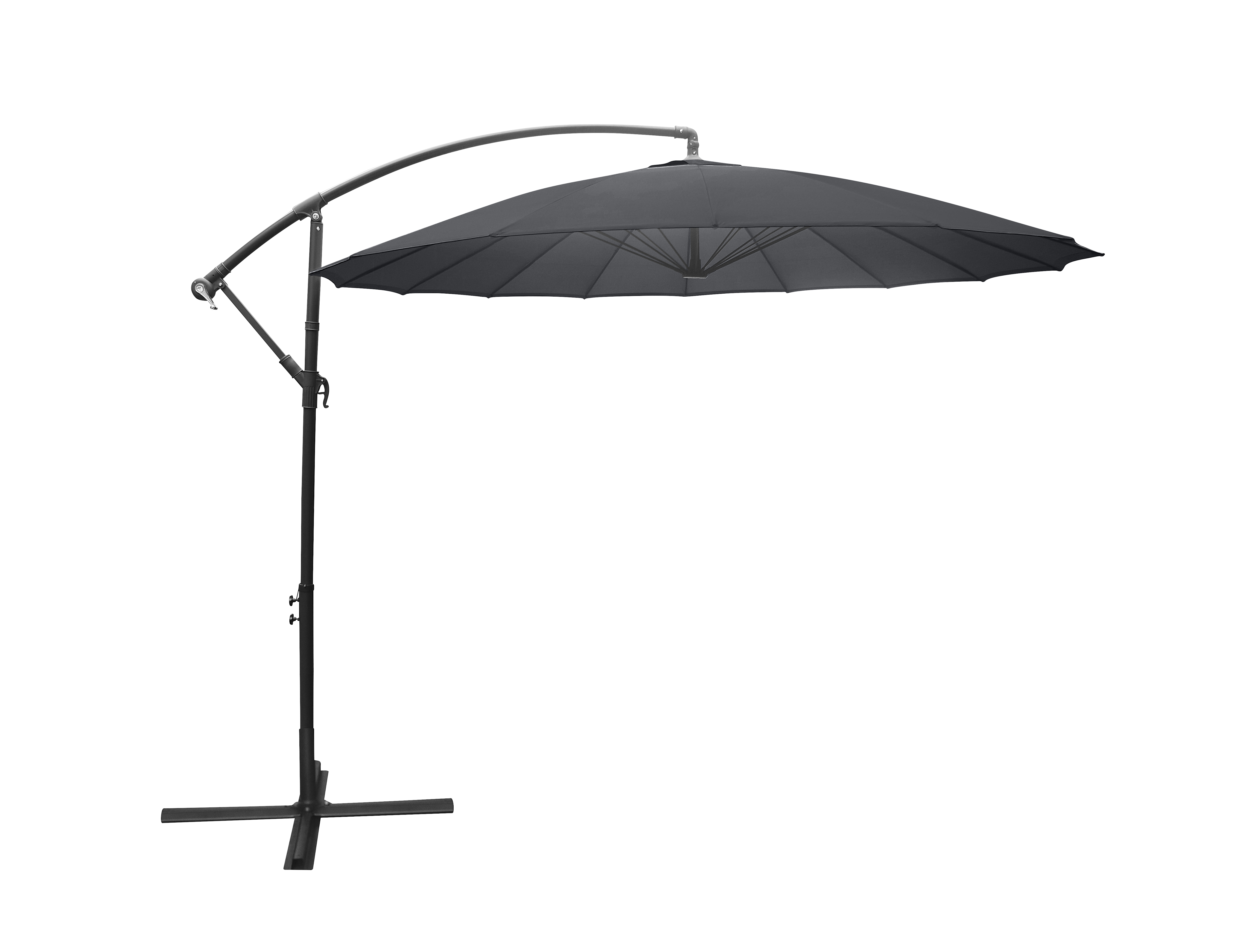 Ampelschirm Asiastyle, Ø 3m - anthrazit