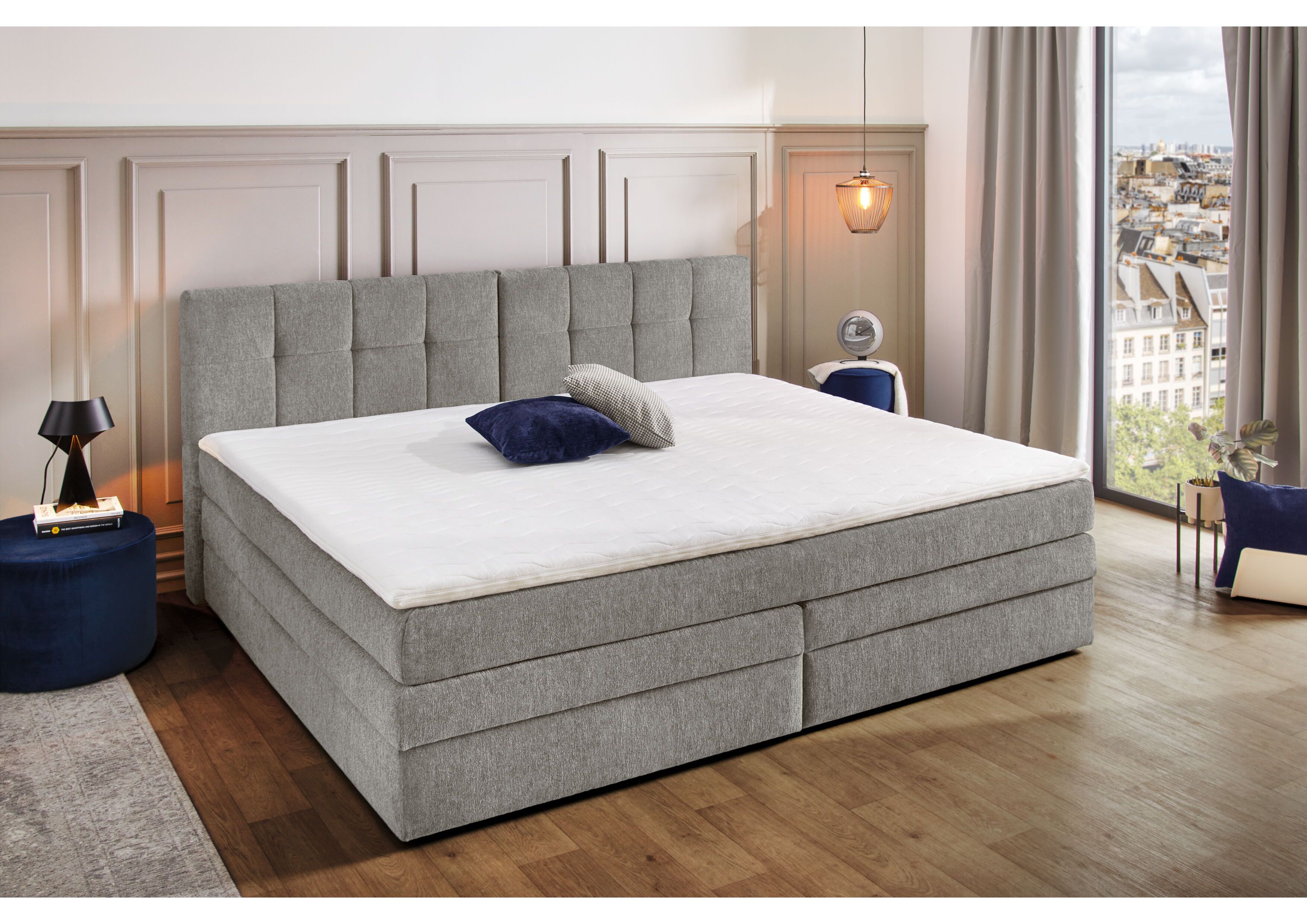 Familien - Boxspringbett, grau - MyStyle 3059