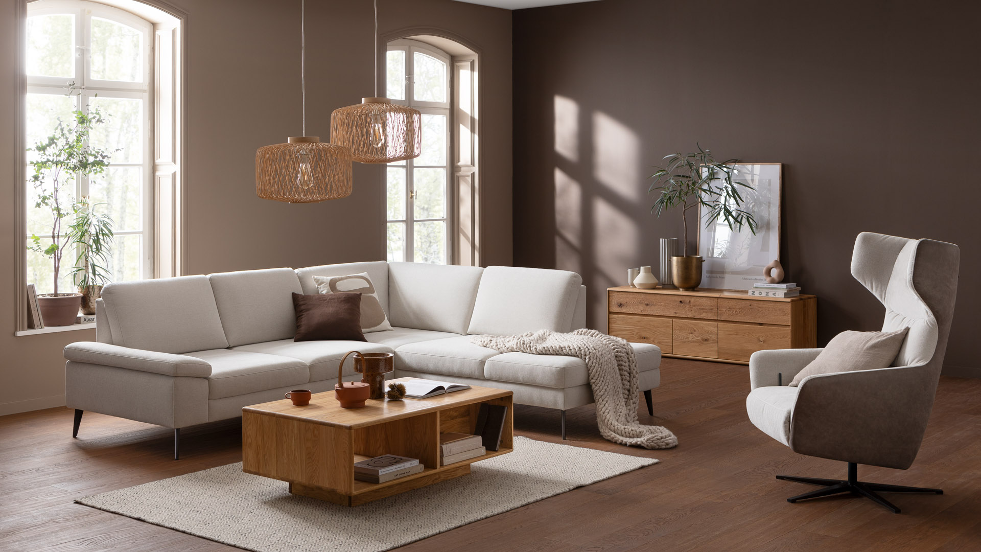 Drehsessel, Stoff naturel - Natura Home Houston Relax