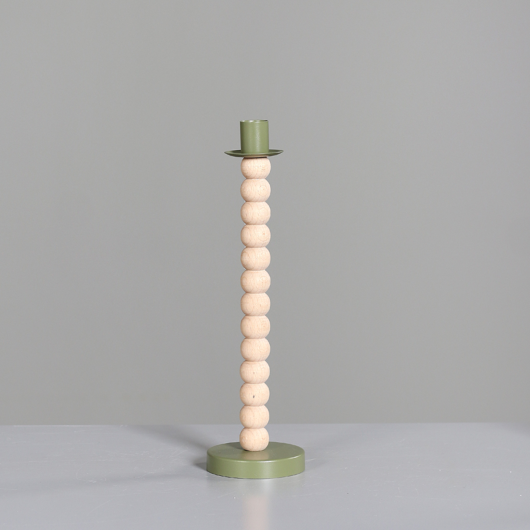 Deko Spitzkerzenhalter - grün, 29 cm