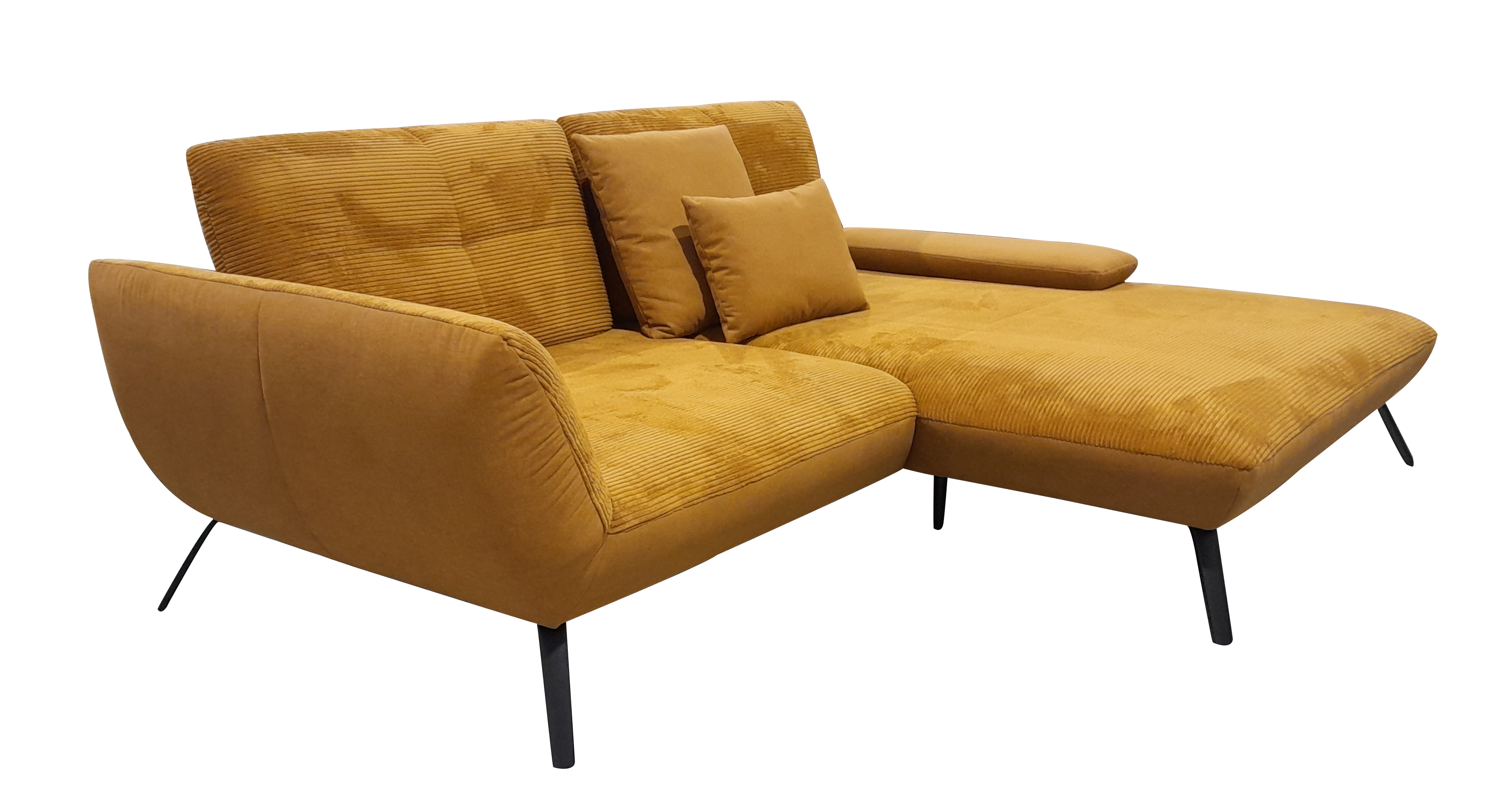 Ecksofa, Stoff mustard, Stoff gold - LS 700821