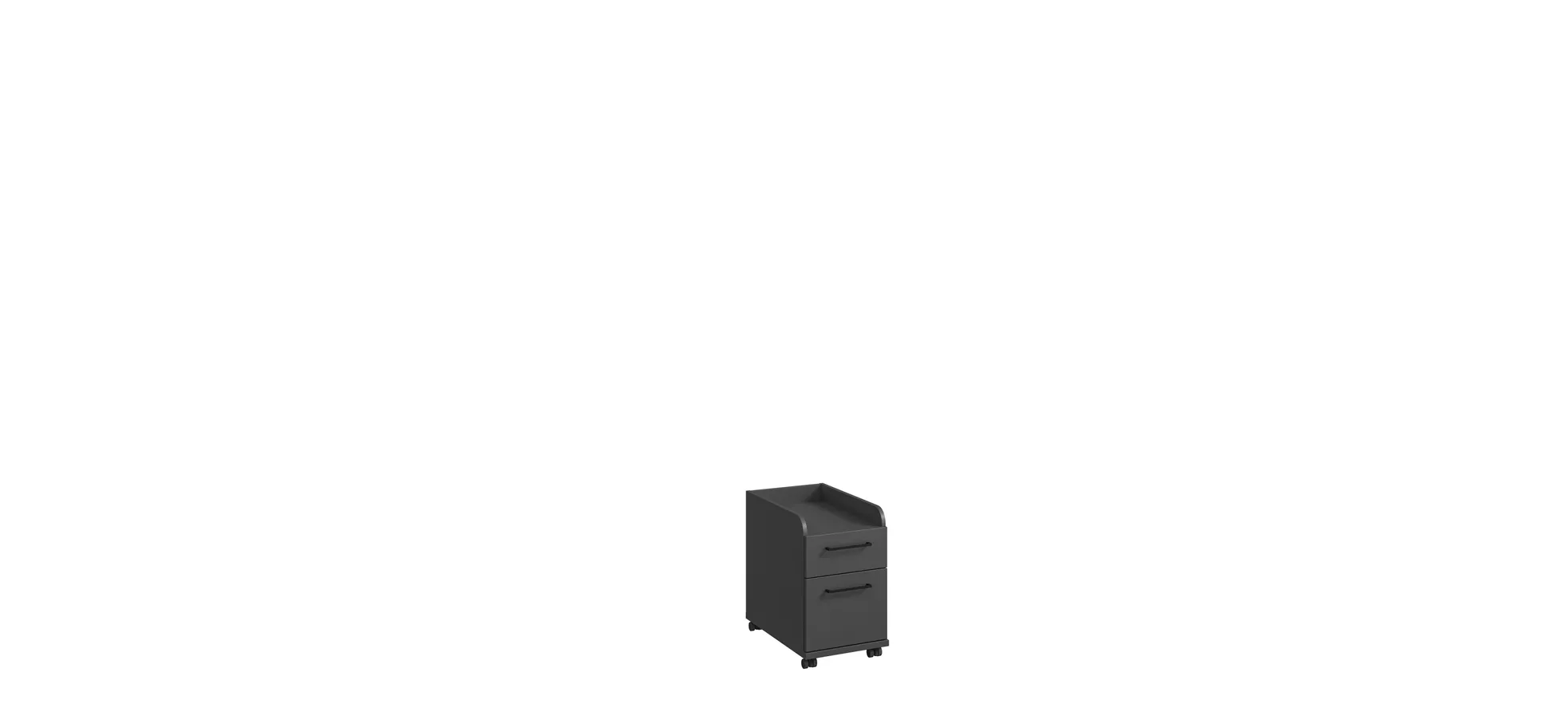 Rollcontainer - B. ca. 32,6 cm, Graphit