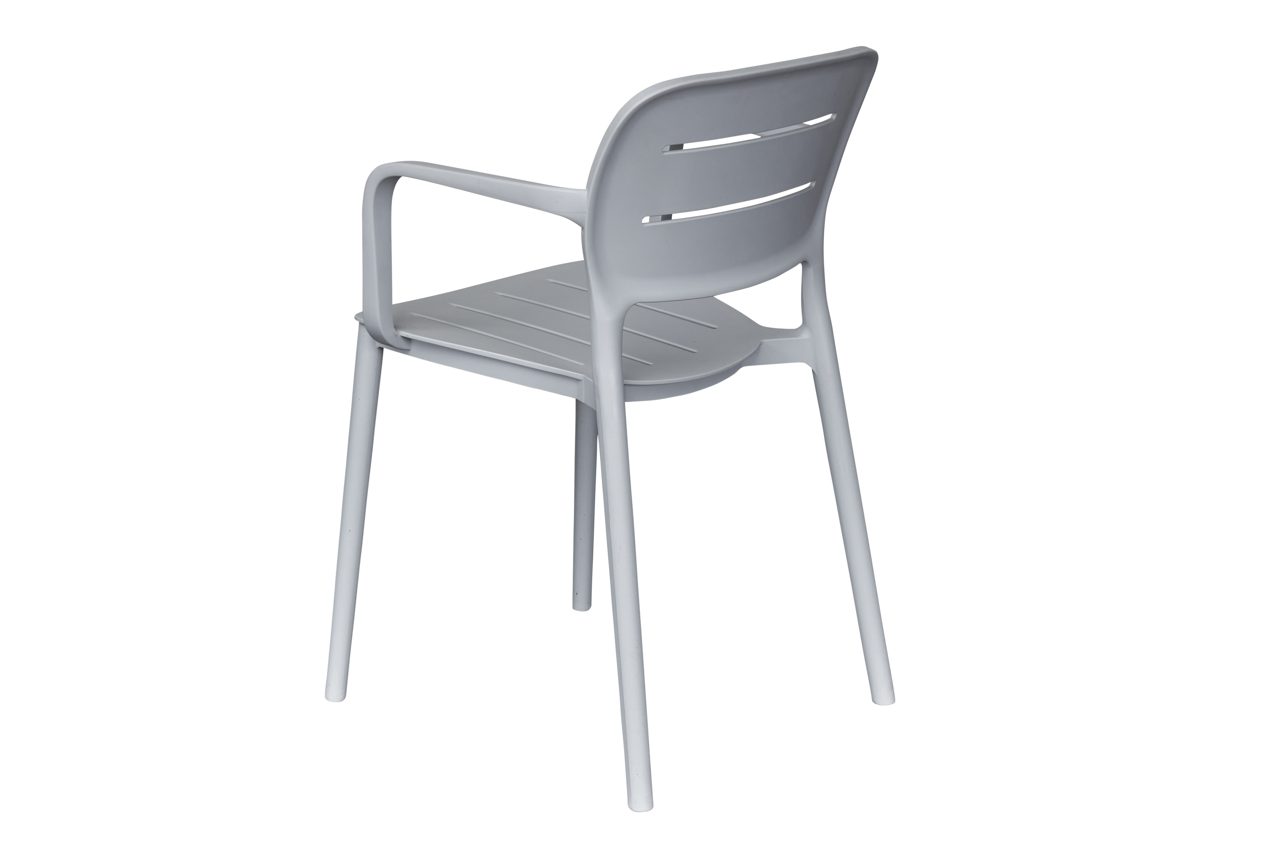 Stuhl stapelbar, Outdoor, grau - Veti