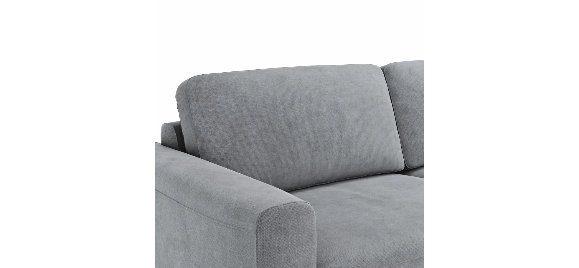 Sofa Oviedo - 3-Sitzer, Stoff, Grau