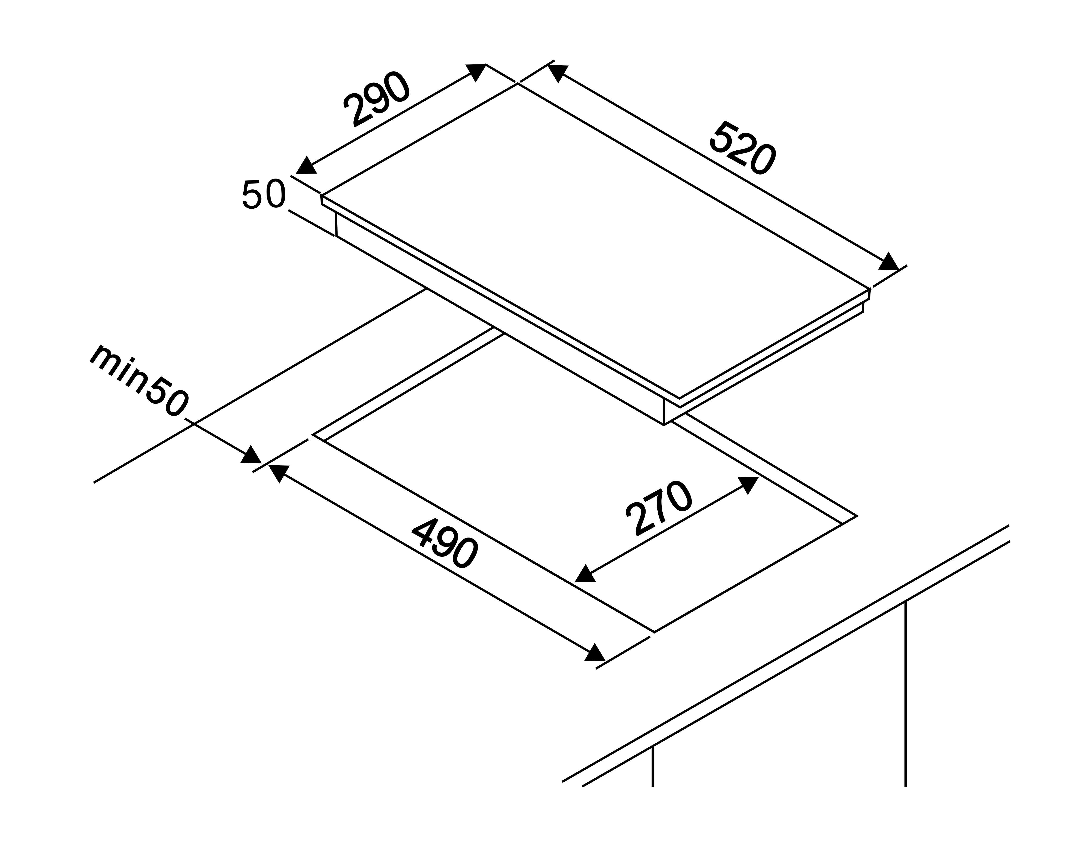 Küchenblock, Kaschmir/Riva Eiche - MyStyle 9010