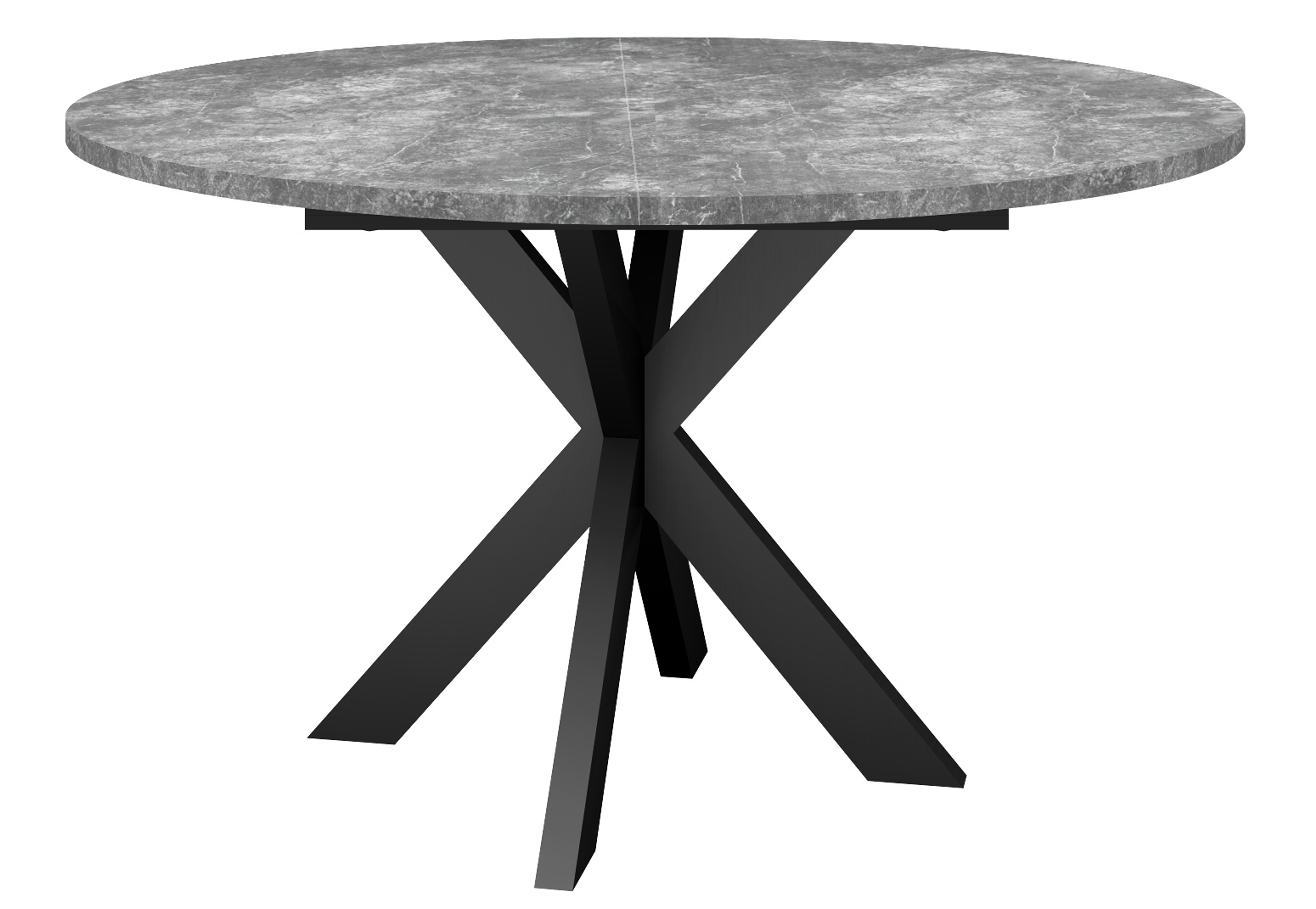 Esstisch, rund, Keramikoptik grau - Merdan
