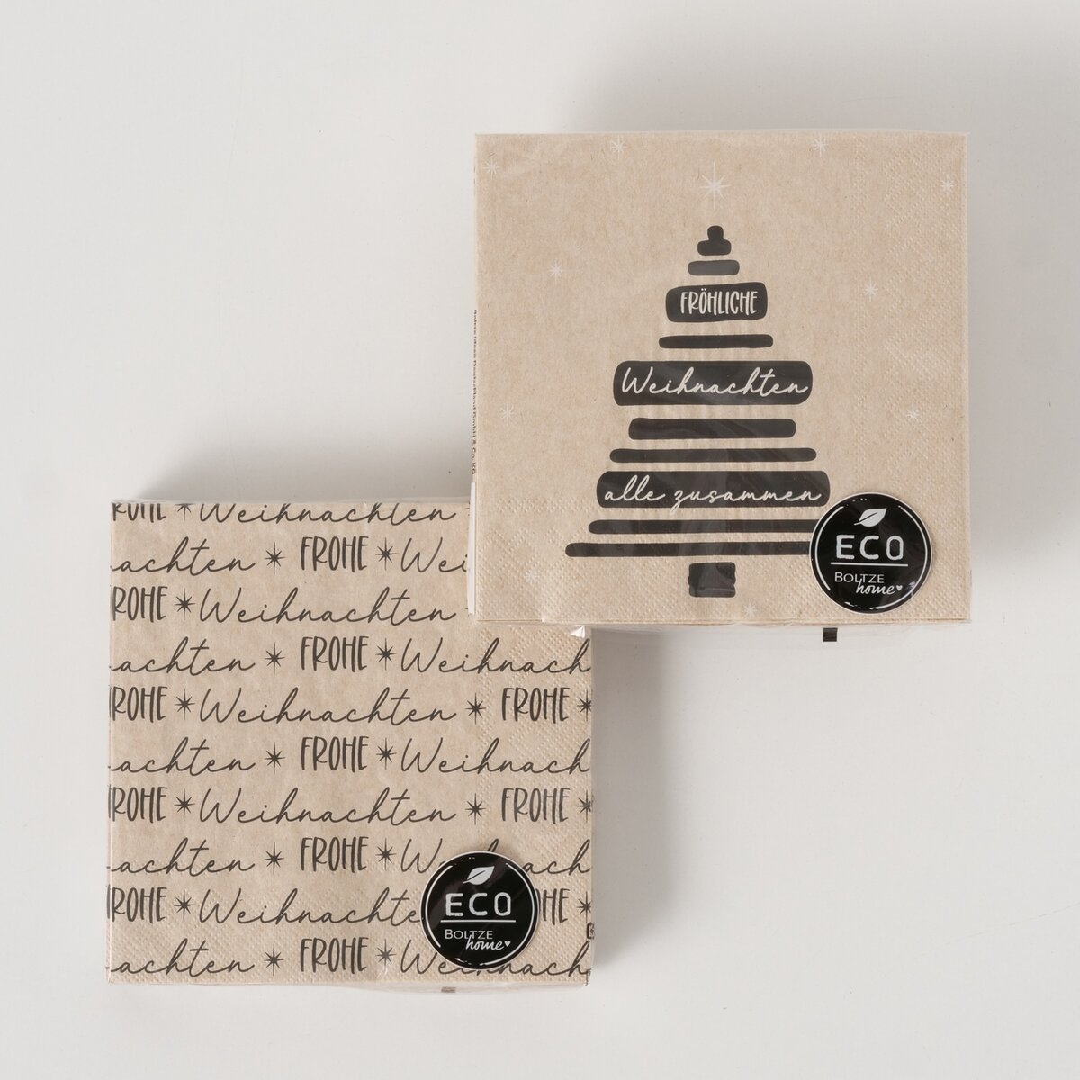 Servietten Trevan, 20 tlg., 2 sort. - Weihnachtsbaum, Recyceltes Papier