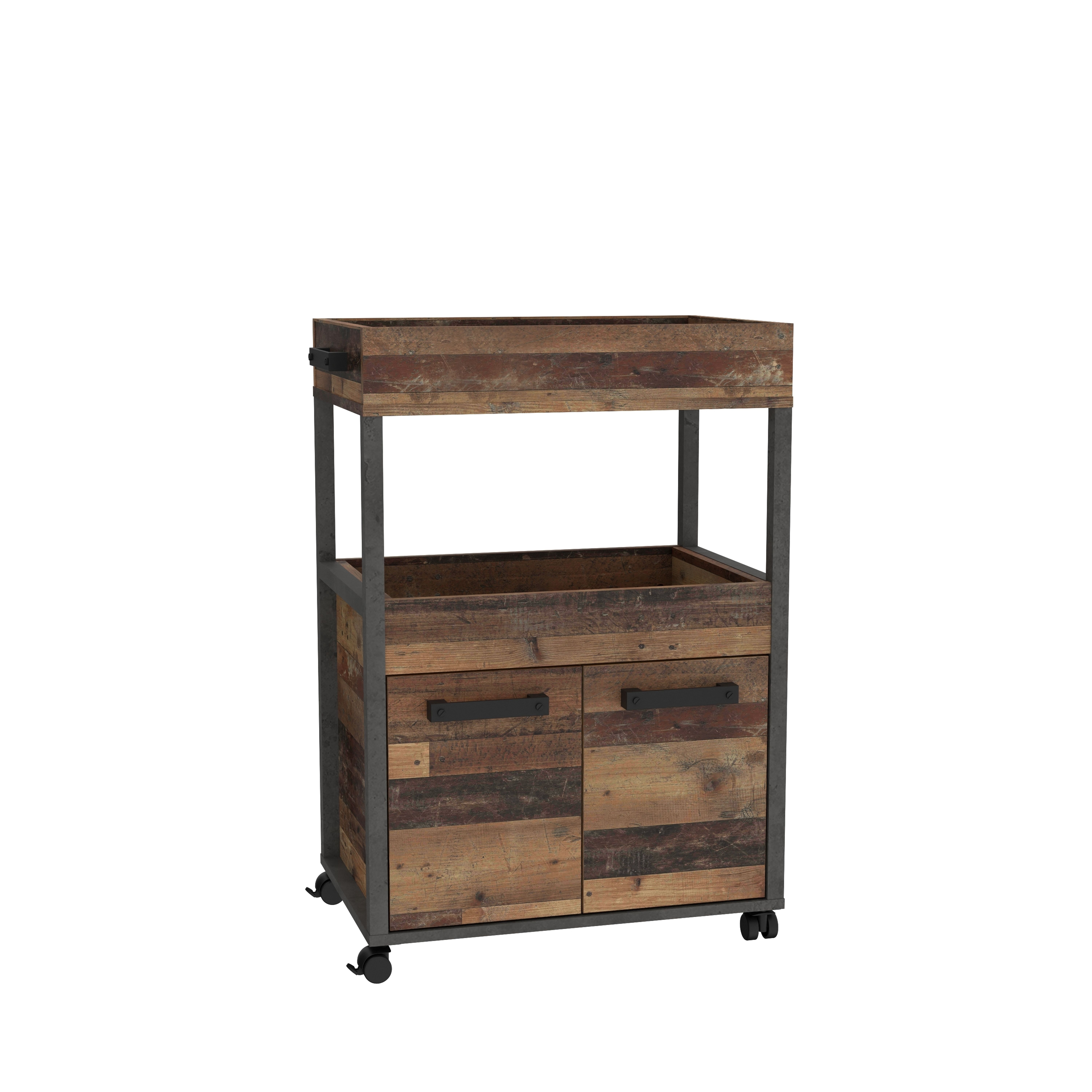 Minibar, Old Wood Vintage, Dunkelgrau - Franka