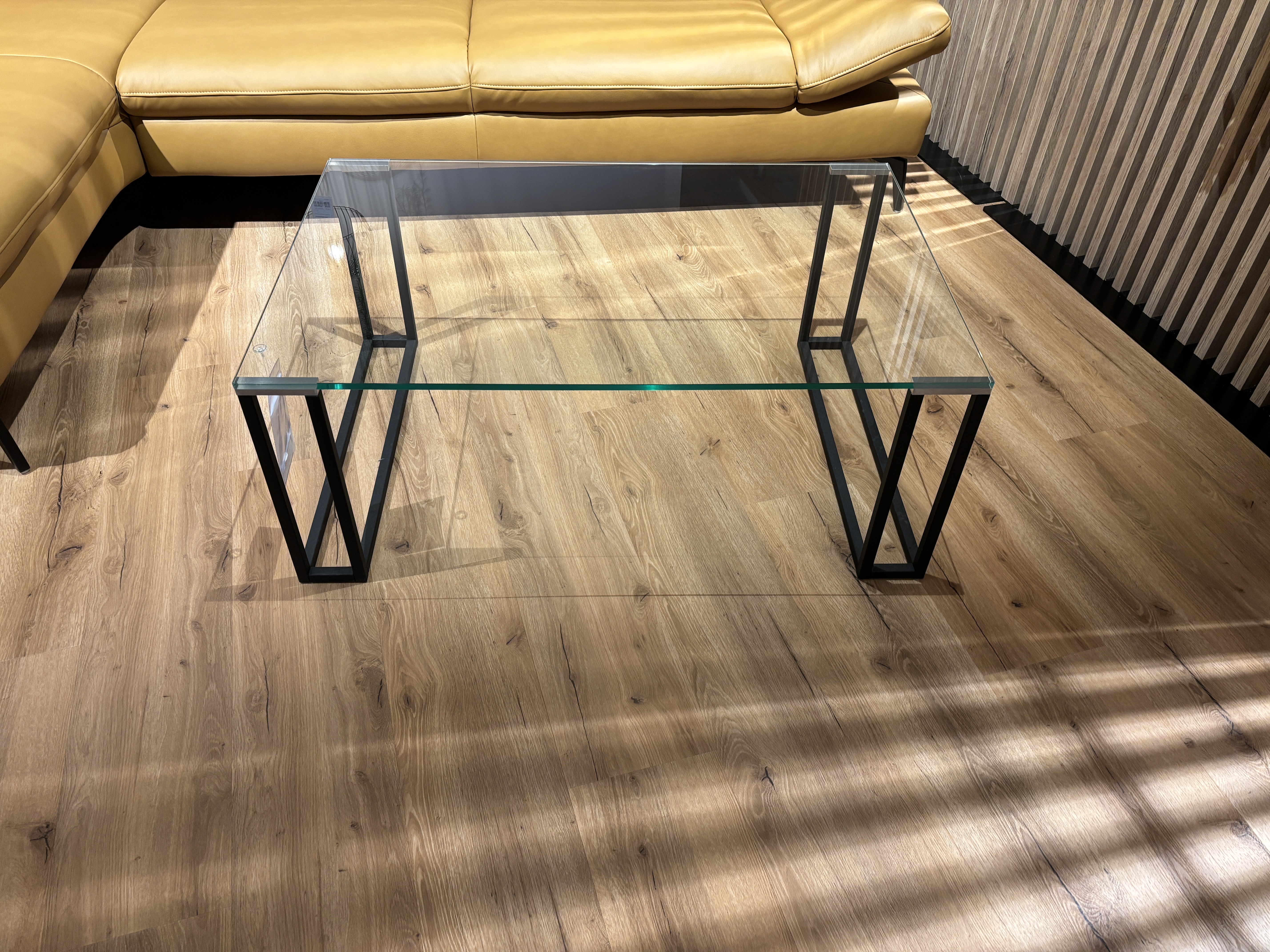 Couchtisch, Platte Klarglas, Kufengestell - 8250