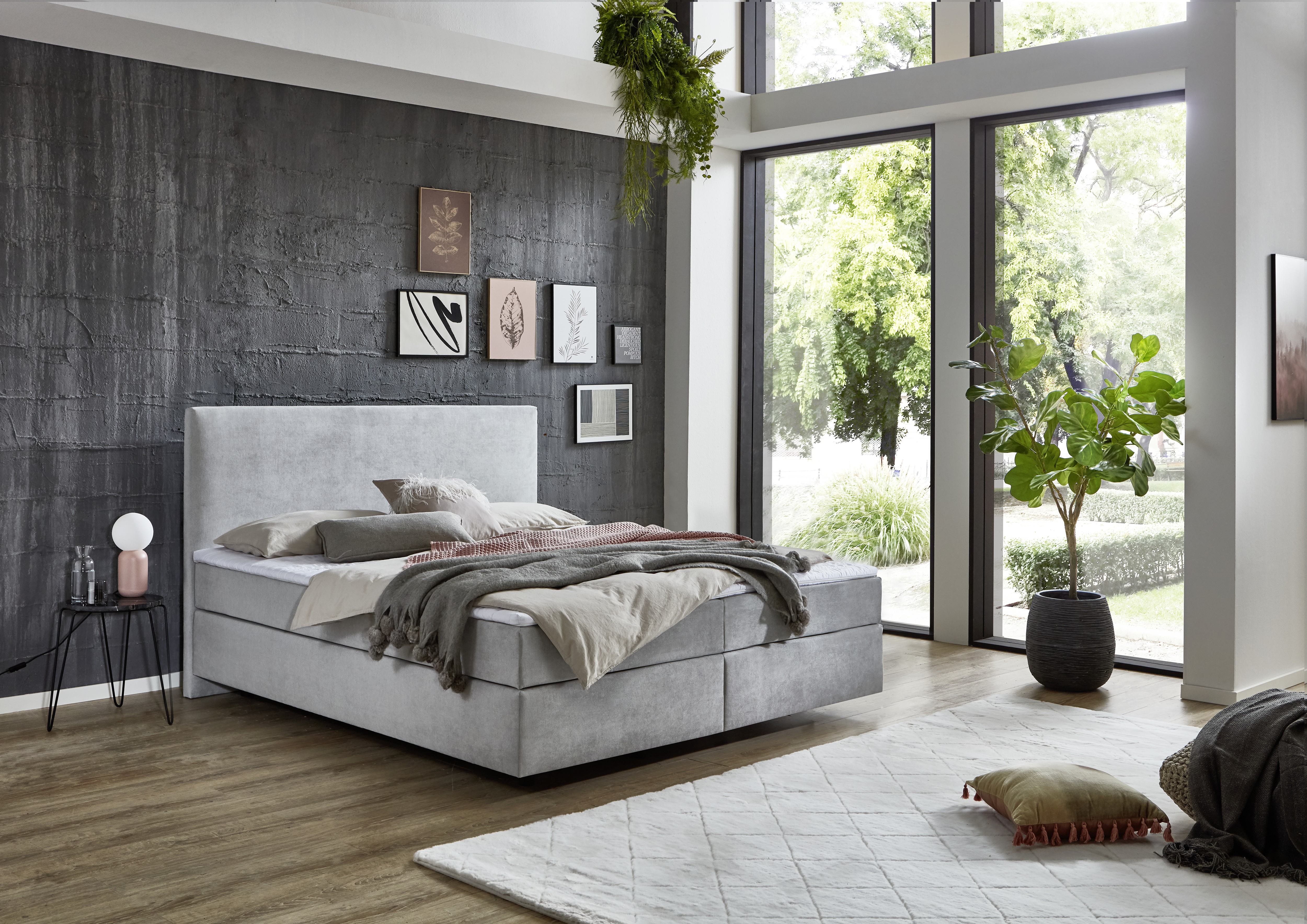 Boxspringbett, Stoff Savana melange - KS25 Sotina