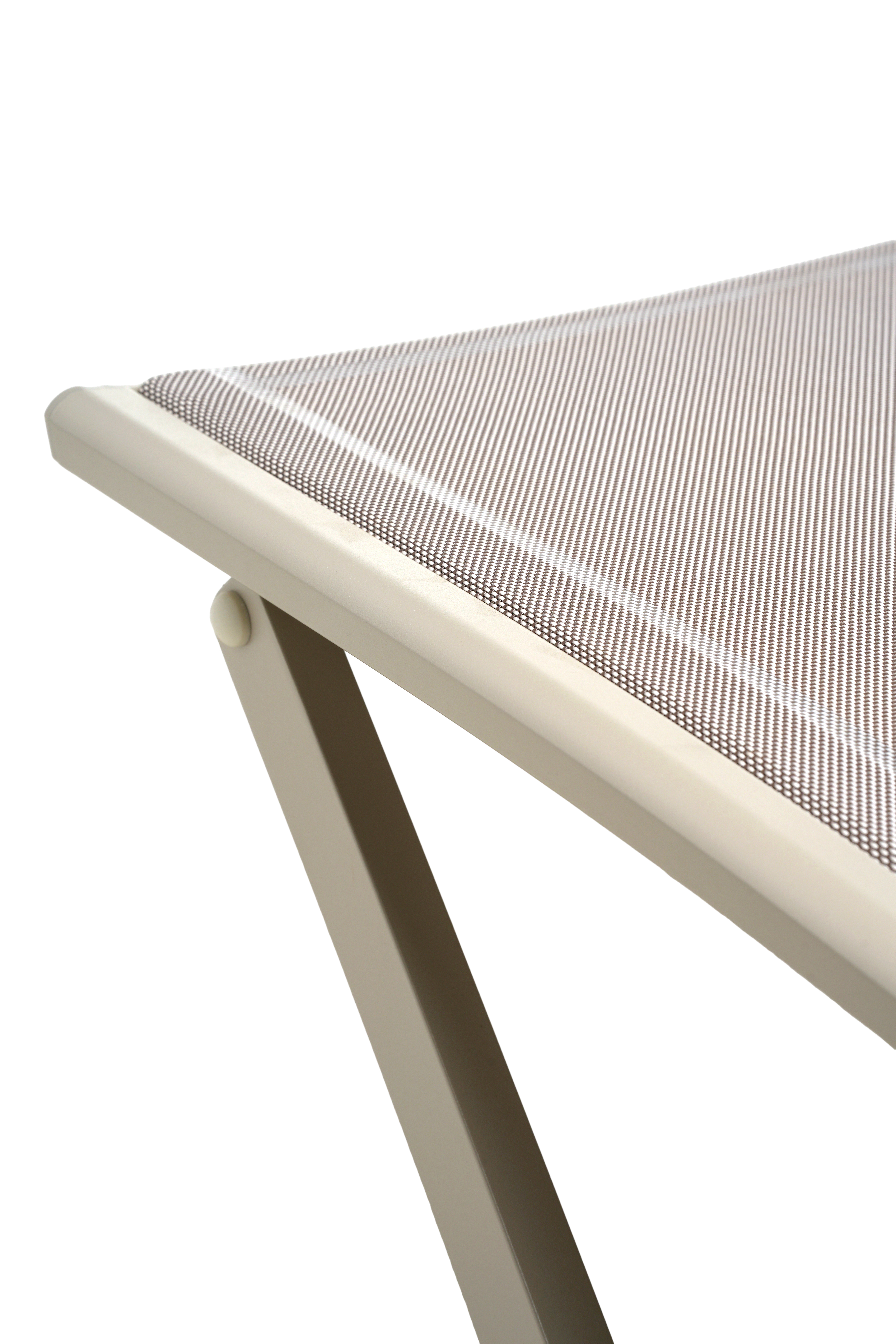 Hocker, Textilene beige, klappbar - Unicamo