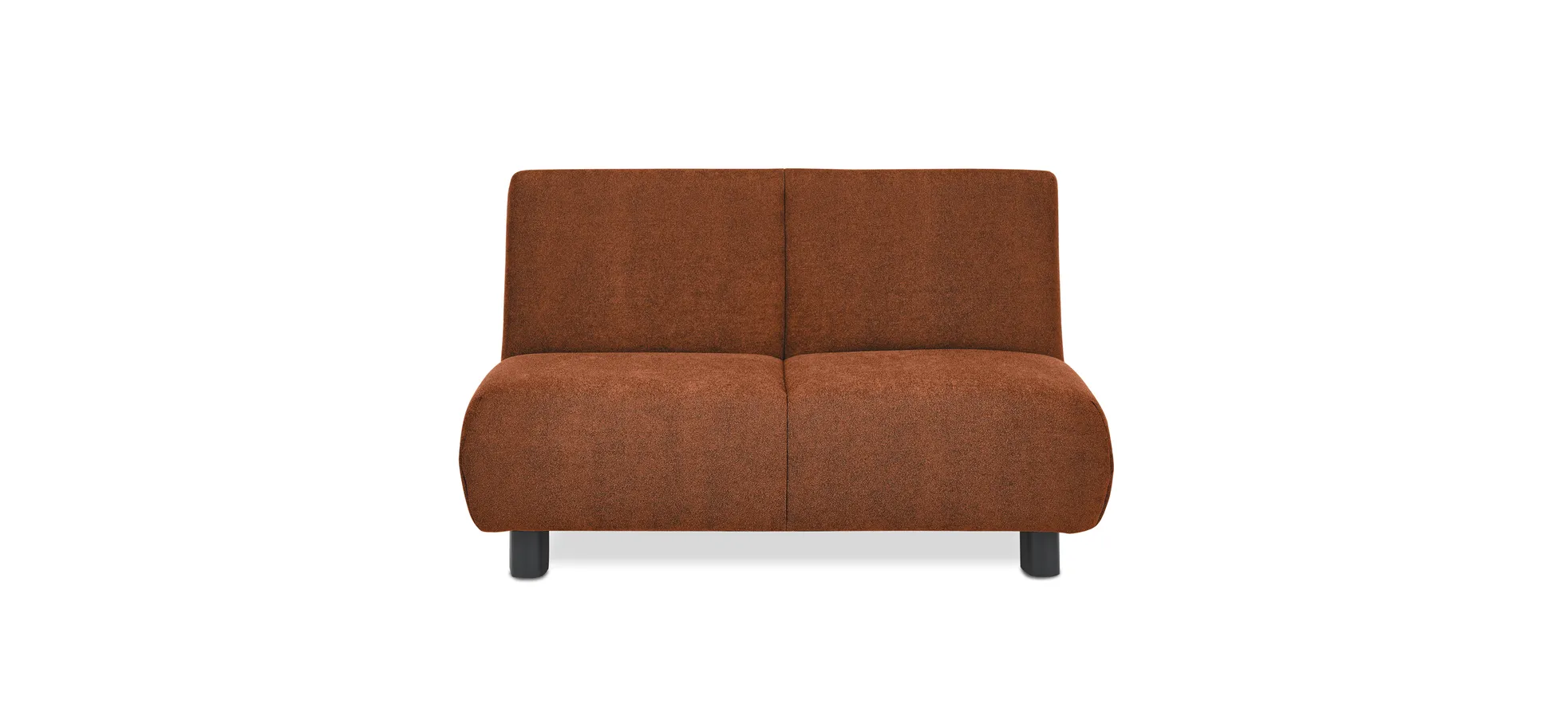  Faltsofa EBBY - 2-Sitzer ohne Armlehne, 140 cm inkl. Schlaffunktion, Stoff, Rot