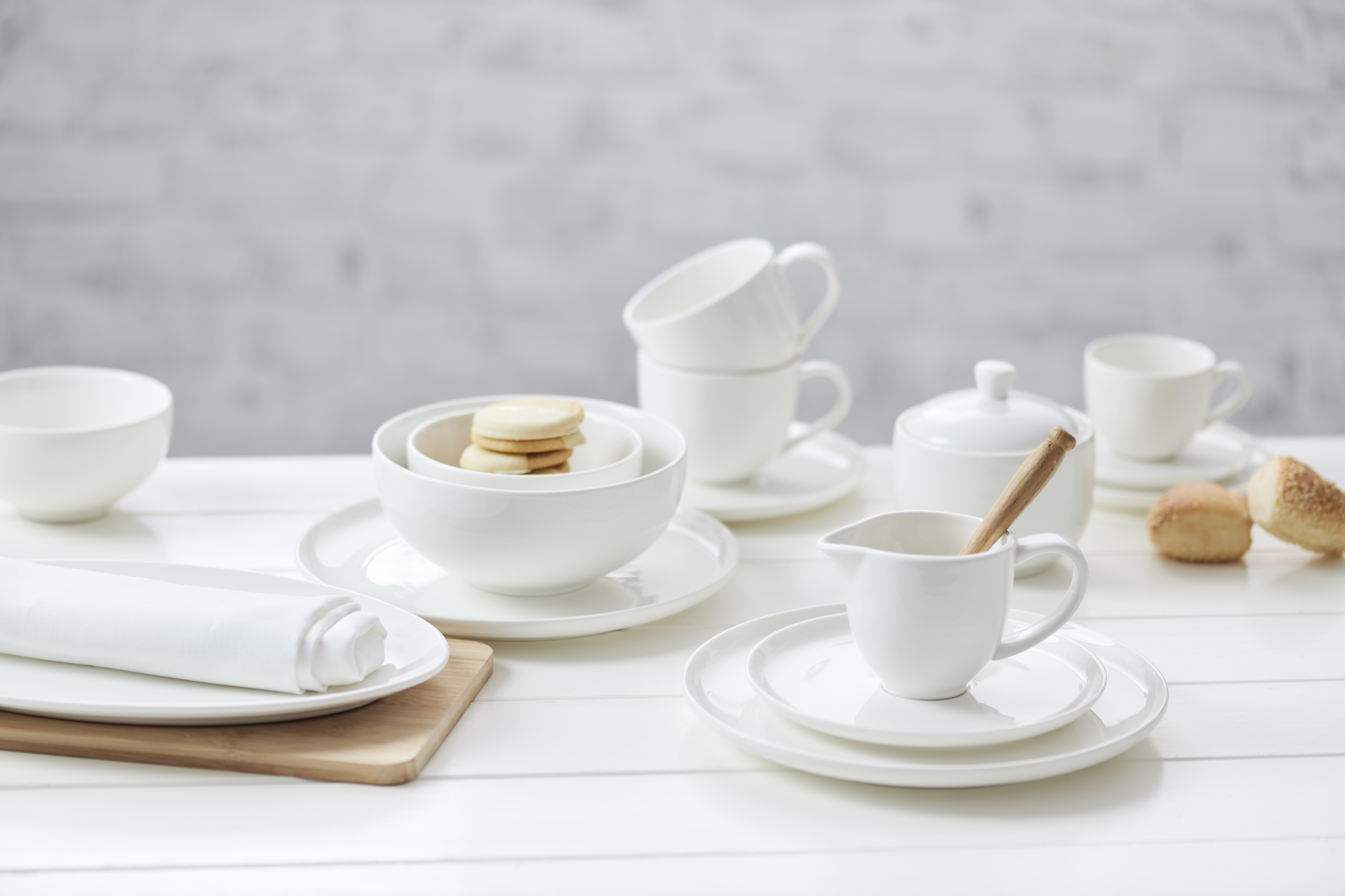 Espresso-Untertasse Skagen Weiss 11 cm - Porzellan, spülmaschinenfest, rund, weiß