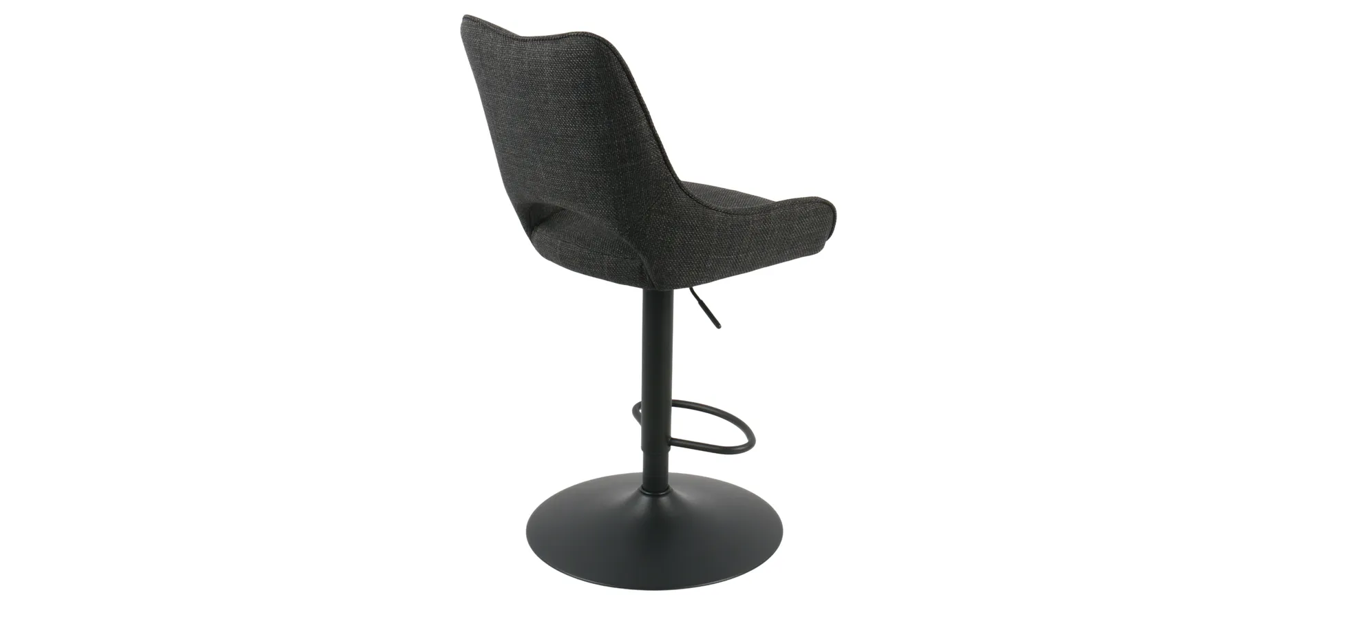 Barhocker - drehbar, höhenverstellbar, Microfaser, Anthrazit