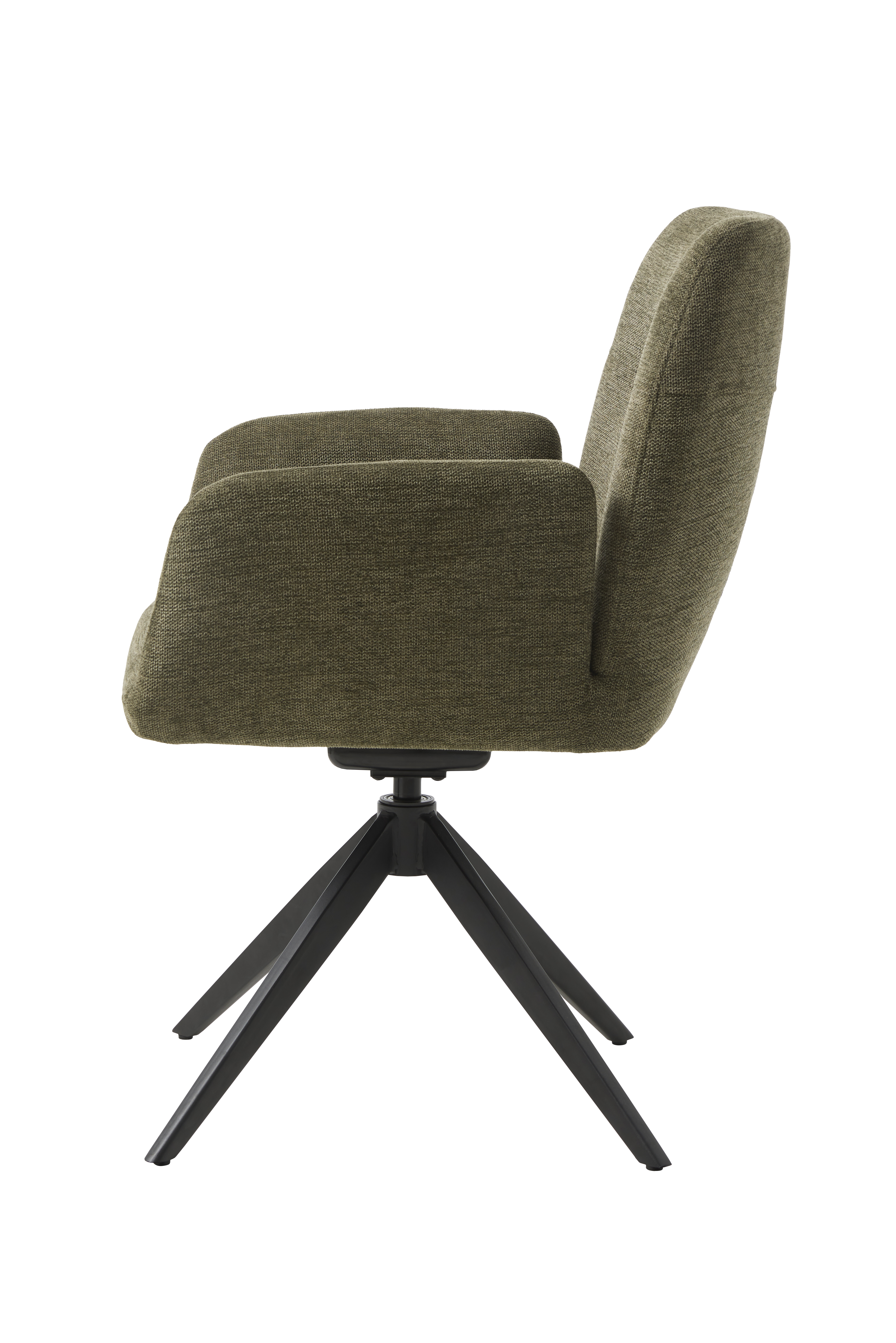 Armlehnstuhl, drehbar, Bouclé Olivgrün - Ulima