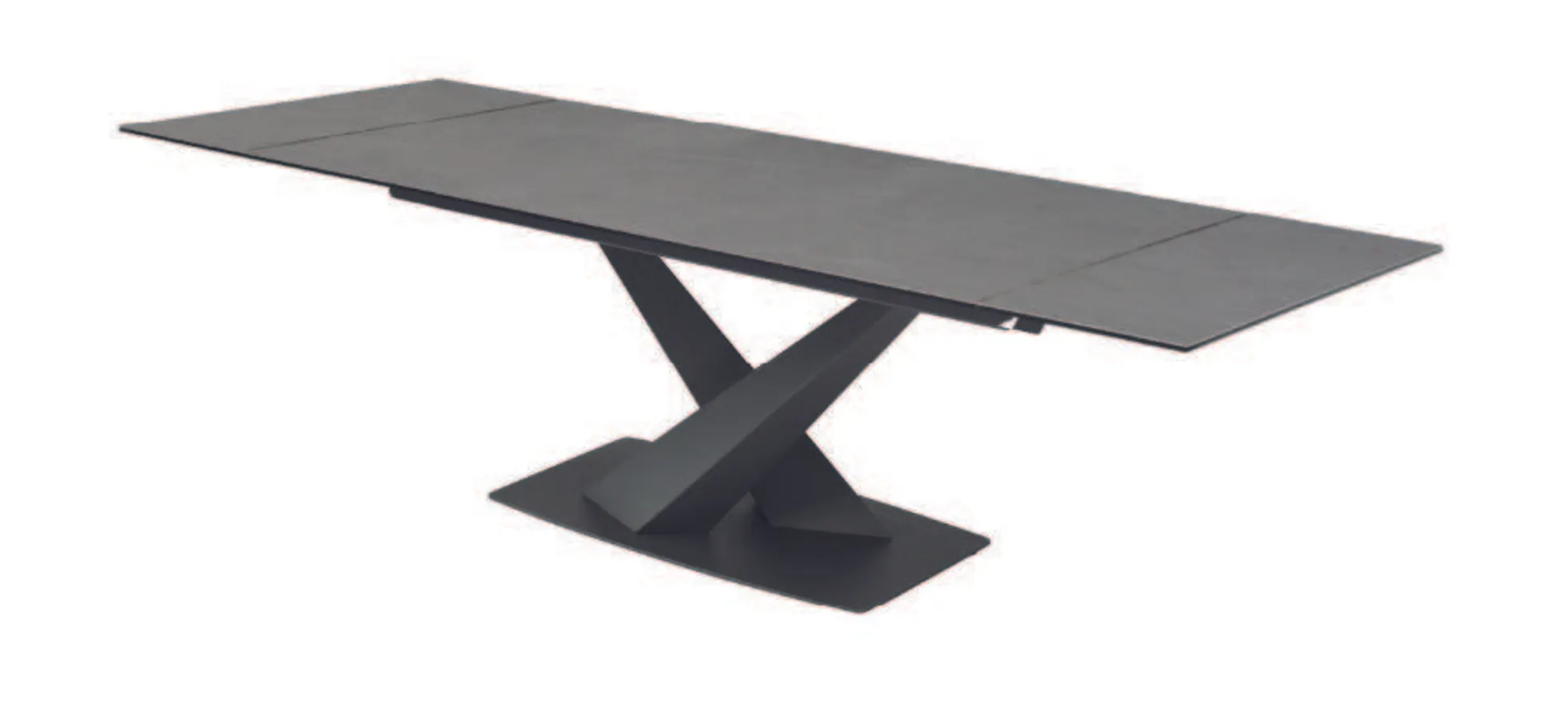 Esstisch Carva - verlängerbar, LB ca. 160x90 cm, Keramik, grau