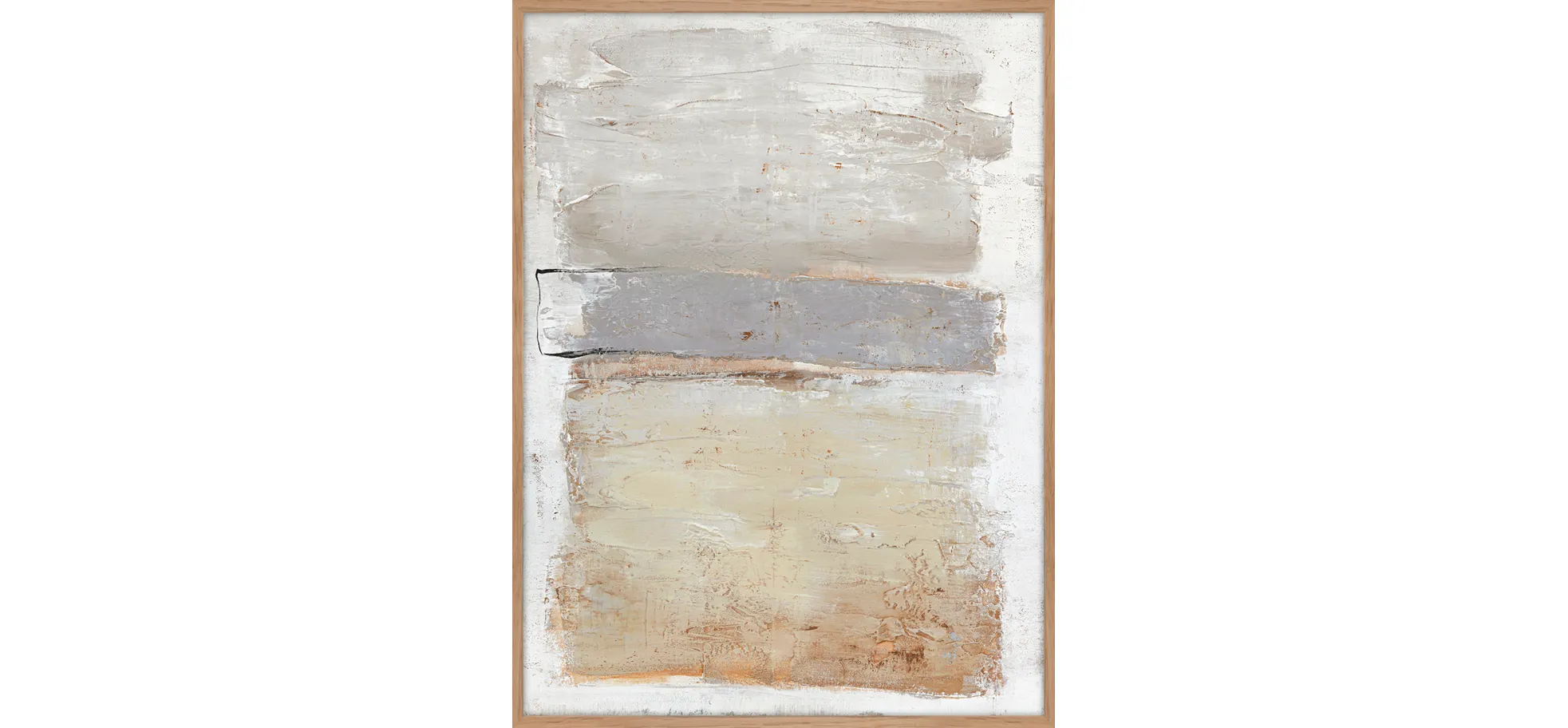 Leinwandbild - BHT ca. 90x120x3 cm, Beige-Grau