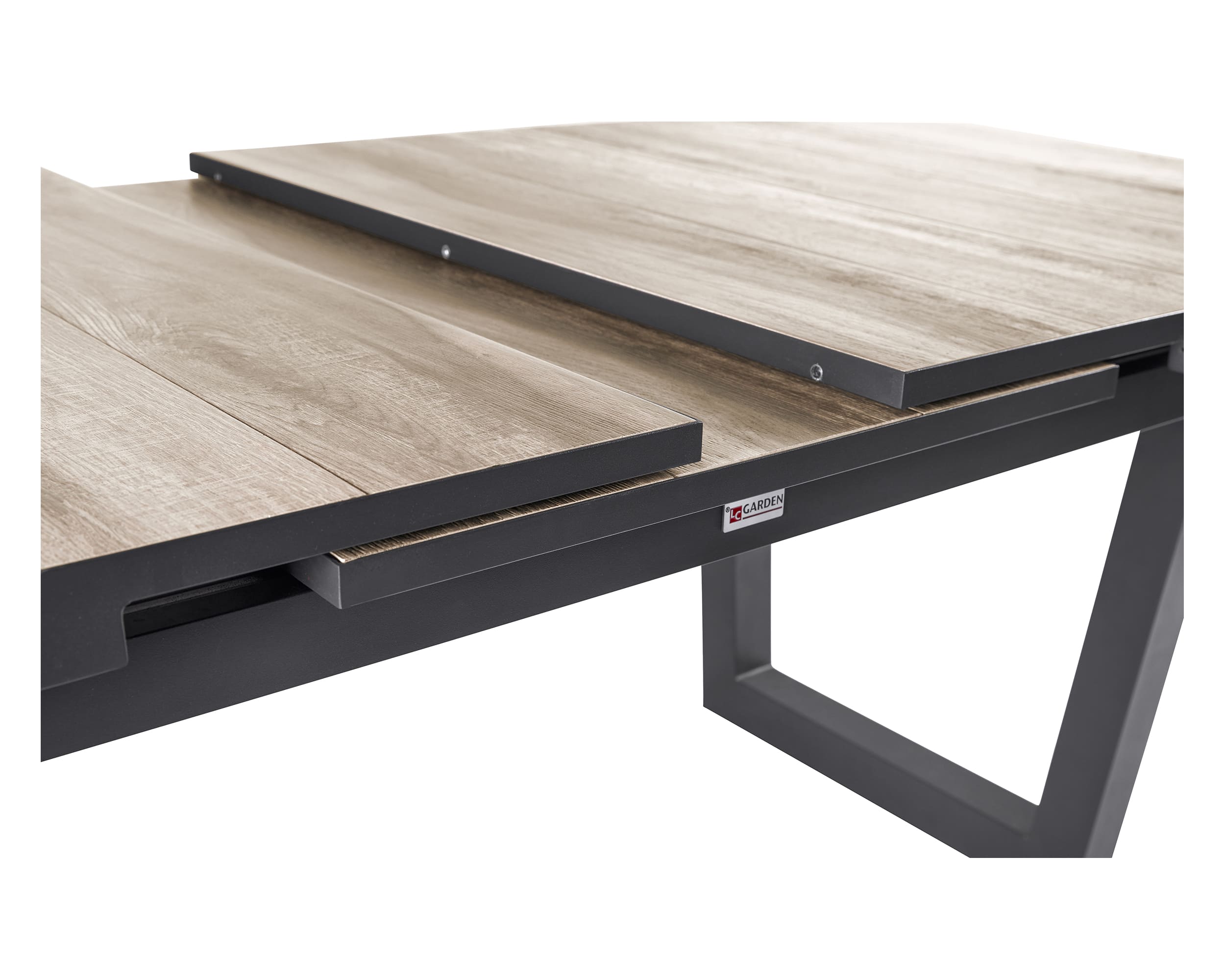 Ausziehtisch, Holzoptik grau - Komido