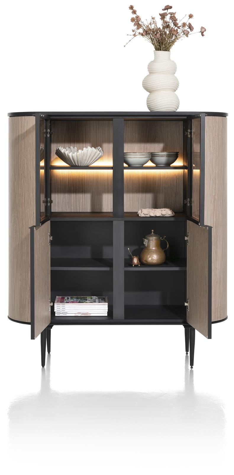 Highboard, HPL Marmeroptik onyx - Aramon - Xooon